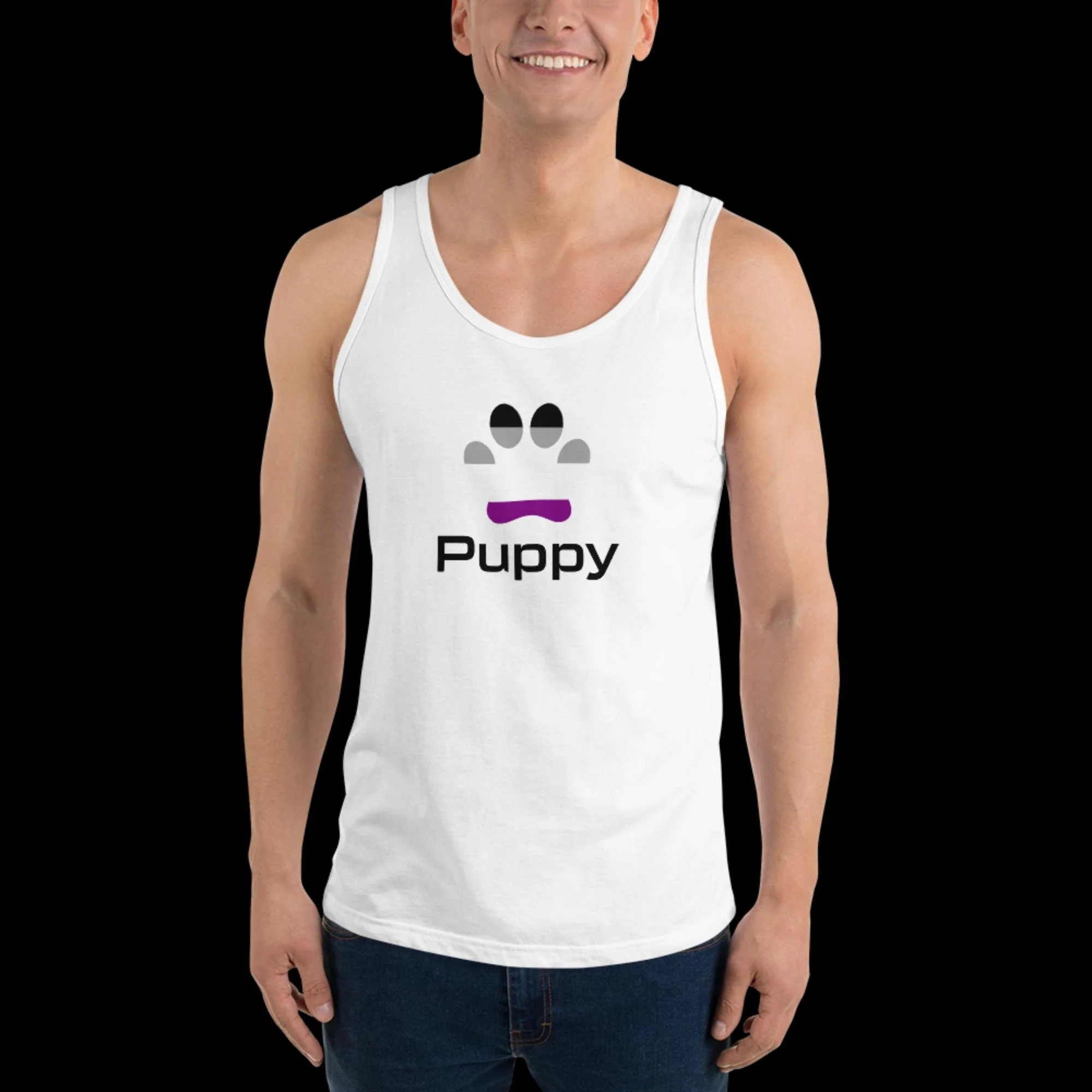 Prime Puppy Tank Top - Asexual Pride