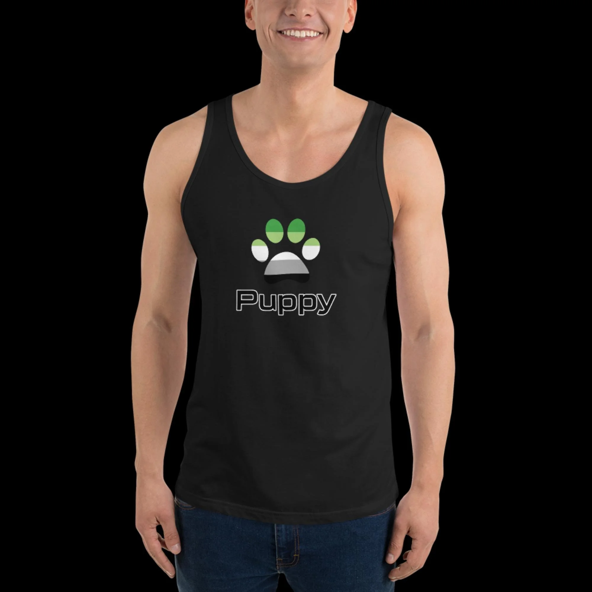 Prime Puppy Tank Top - Aromantic Pride