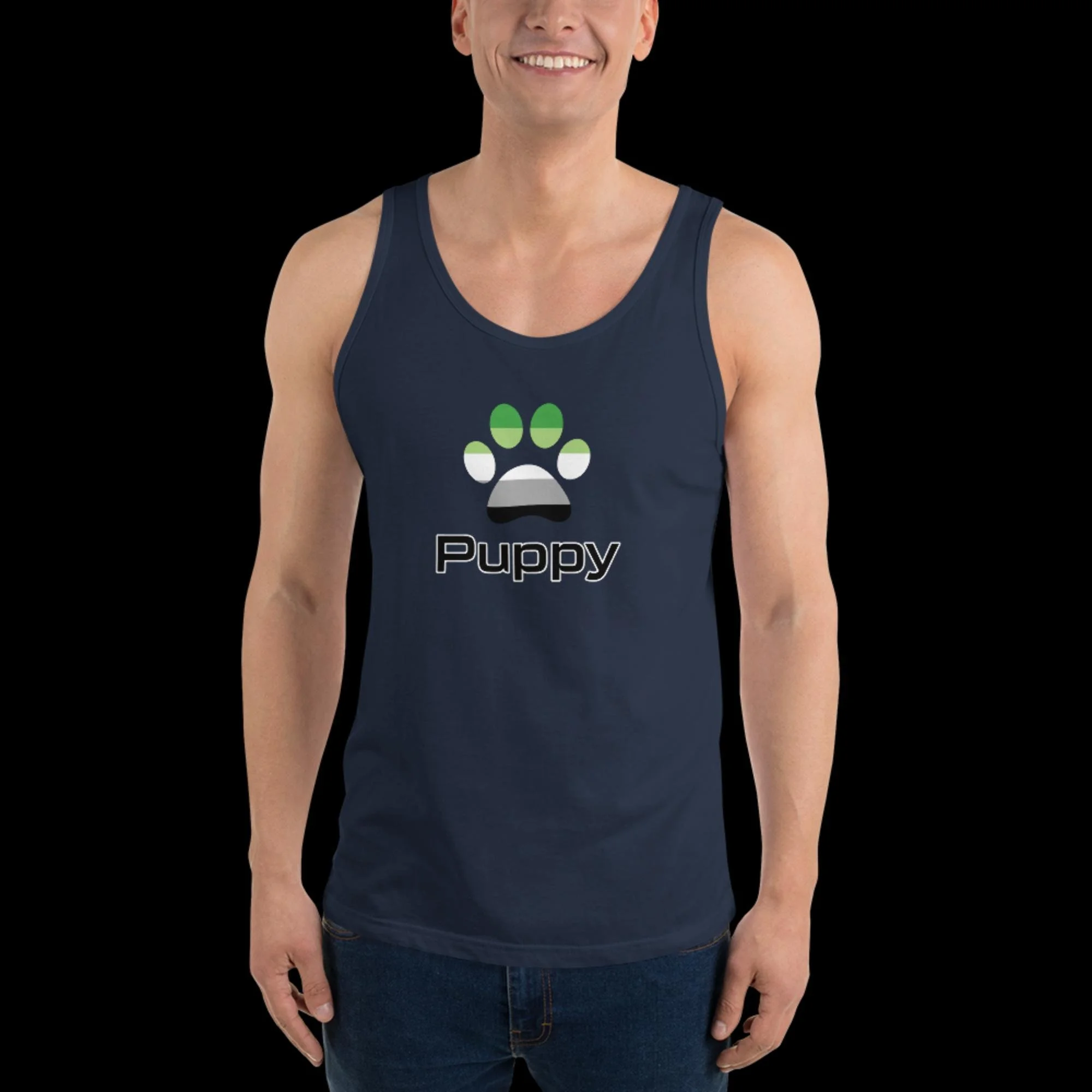 Prime Puppy Tank Top - Aromantic Pride