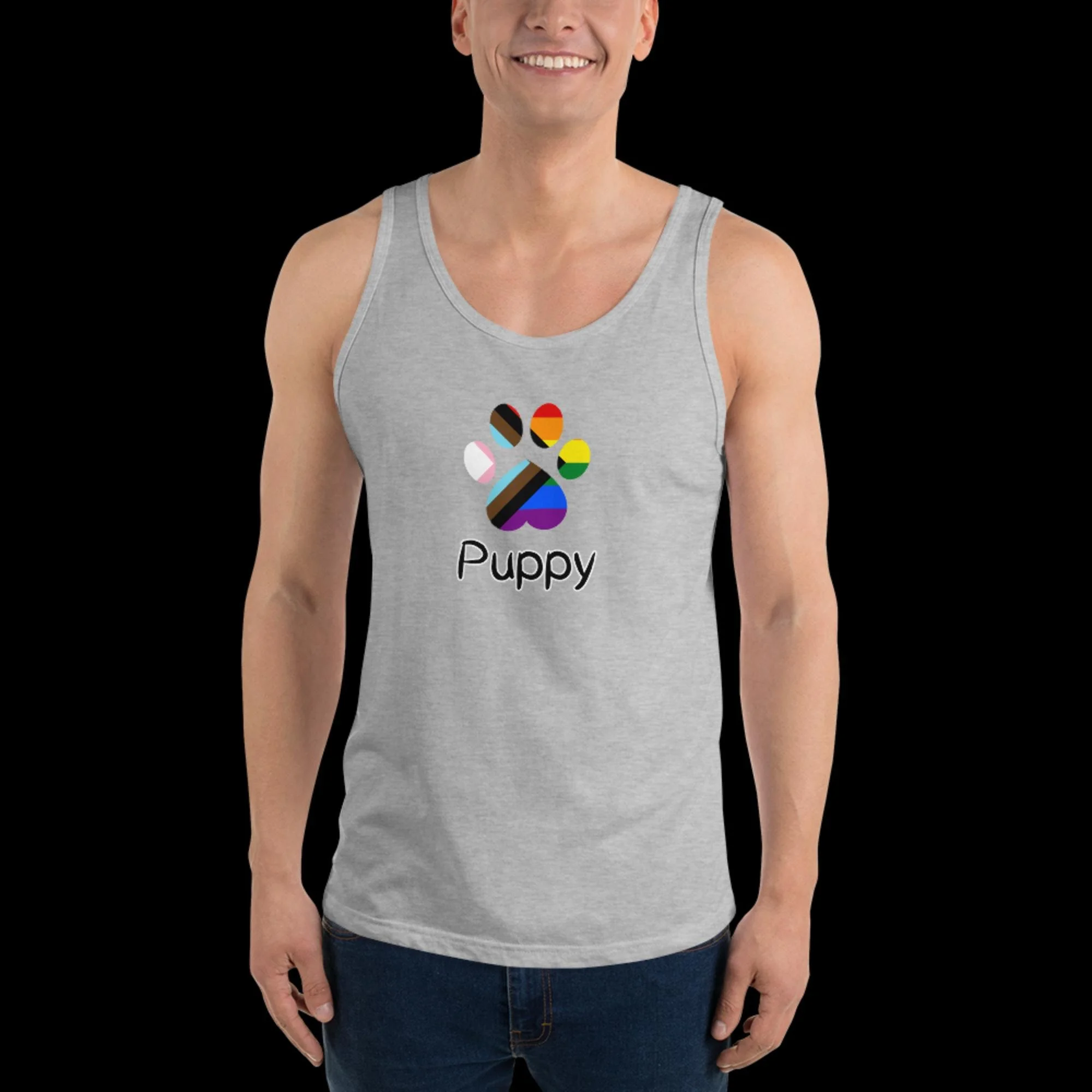 Playful Puppy Tank Top - Progressive Pride