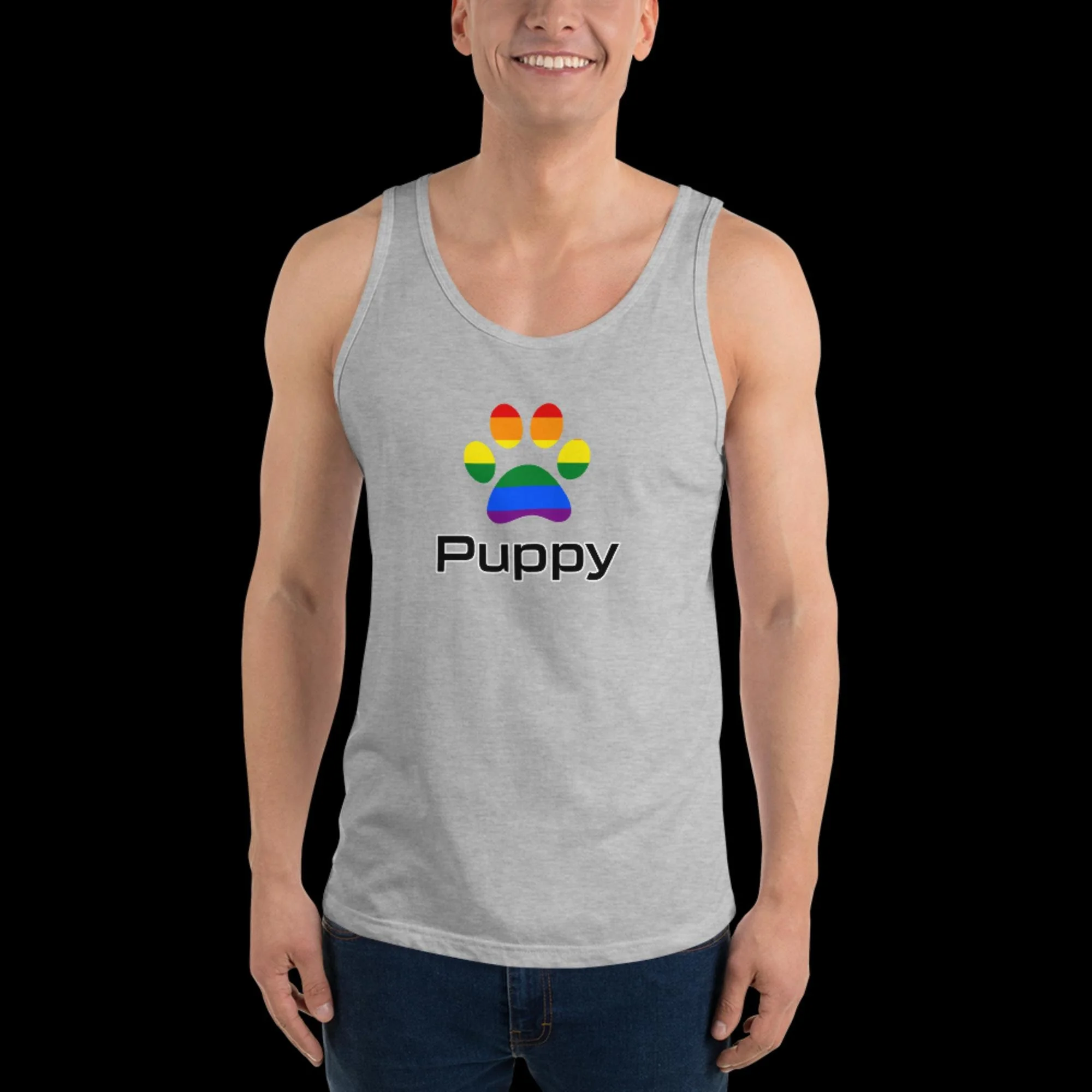 Prime Puppy Tank Top - Traditional Rainbow Pride