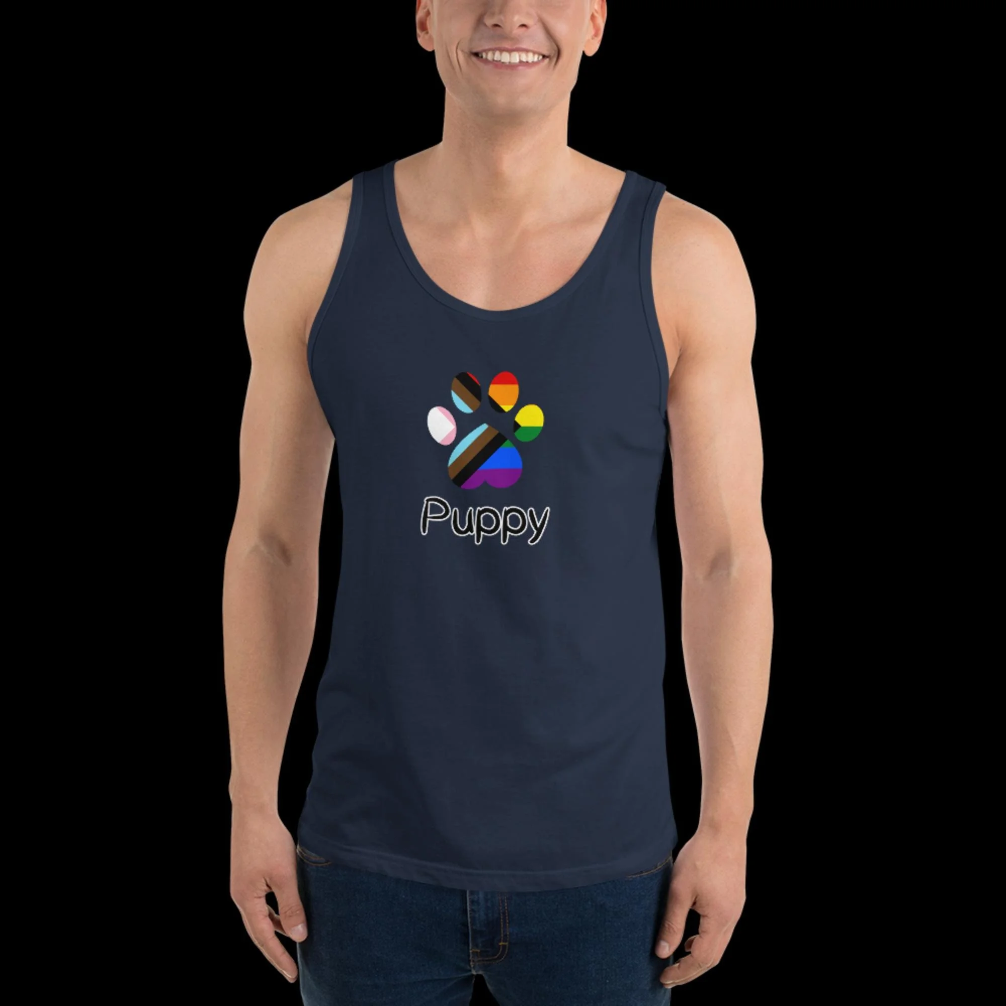 Playful Puppy Tank Top - Progressive Pride