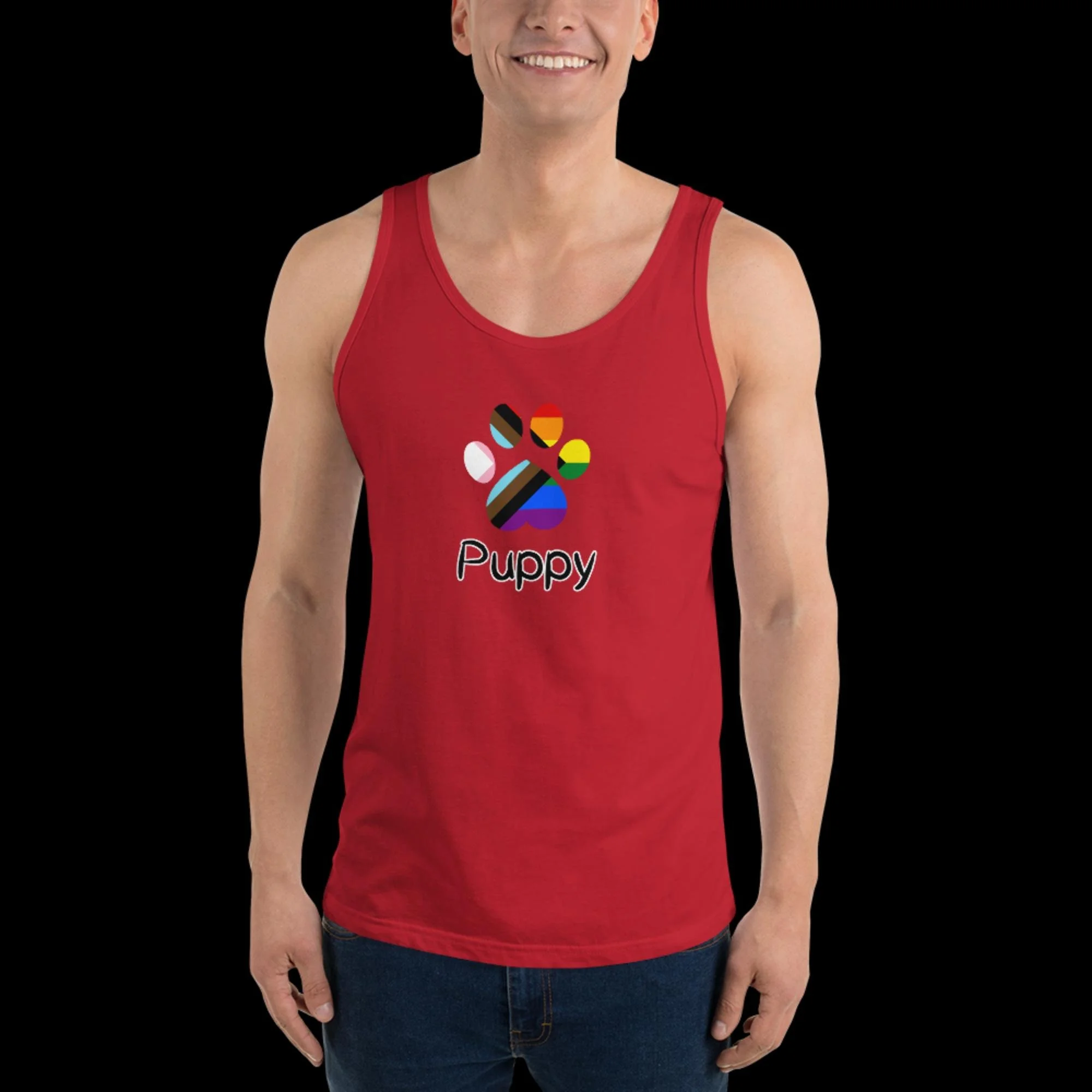 Playful Puppy Tank Top - Progressive Pride