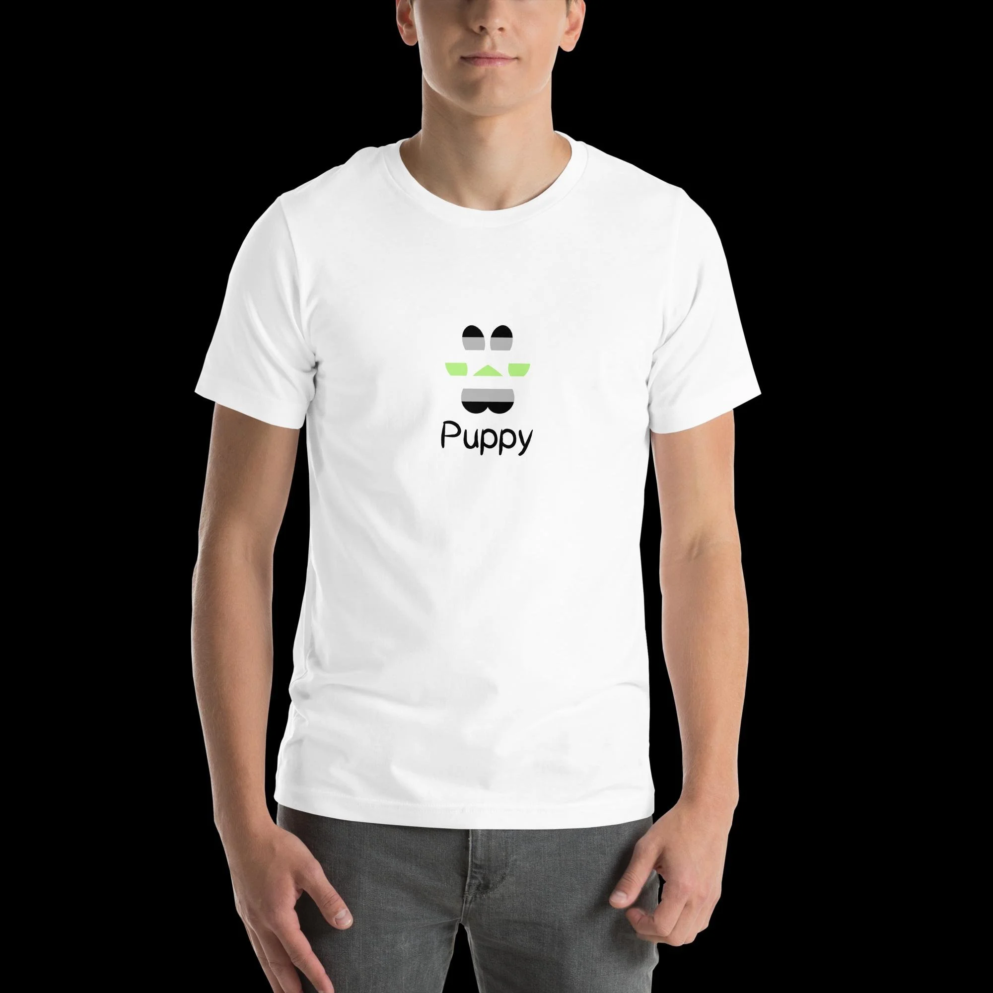 Playful Puppy T-Shirt - Agender Pride