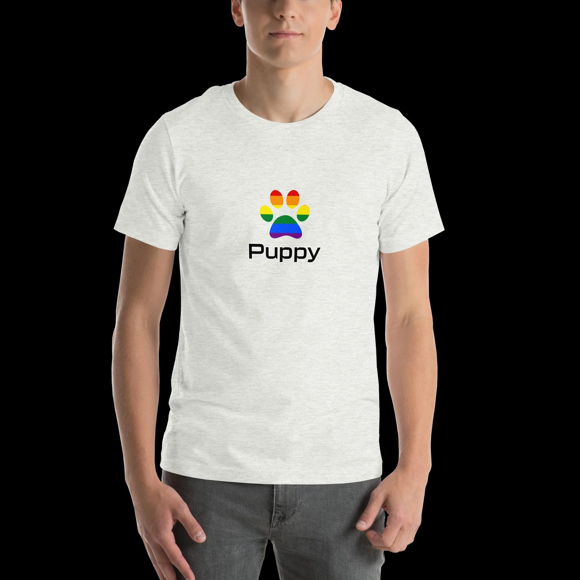 Prime Puppy T-Shirt - Traditional Rainbow Pride