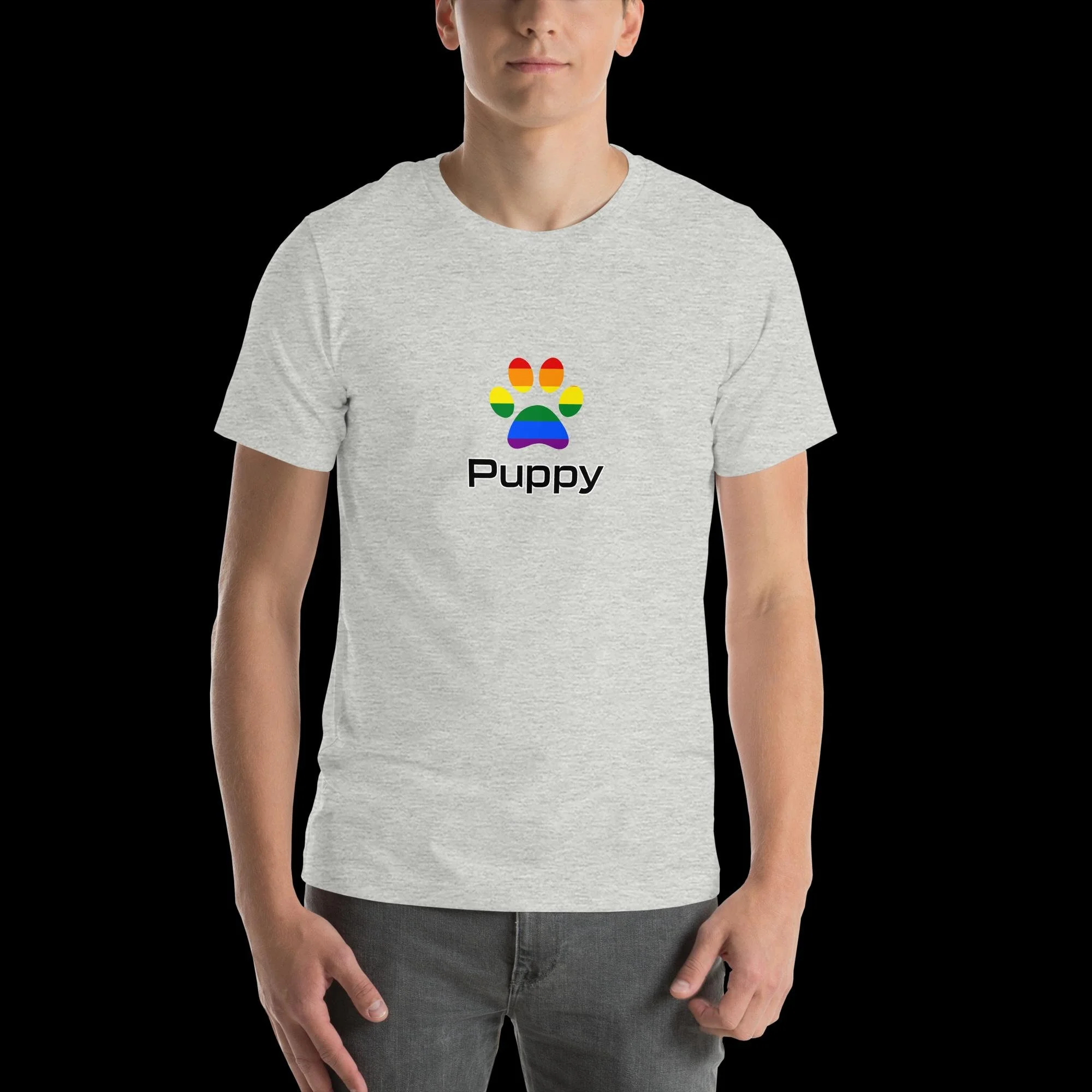 Prime Puppy T-Shirt - Traditional Rainbow Pride