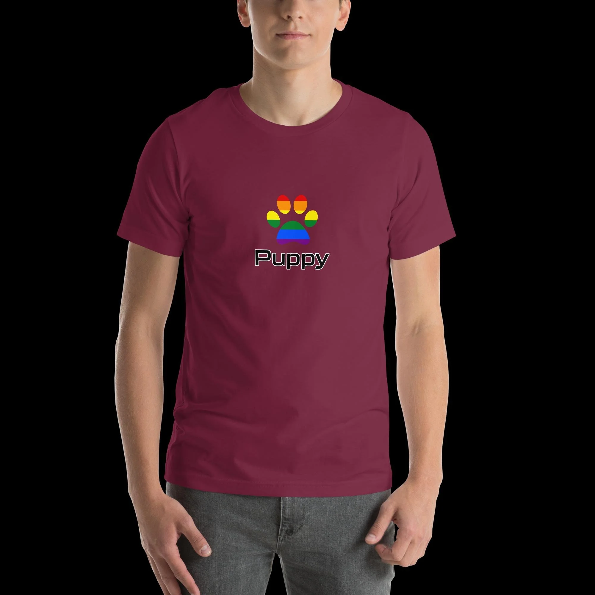 Prime Puppy T-Shirt - Traditional Rainbow Pride