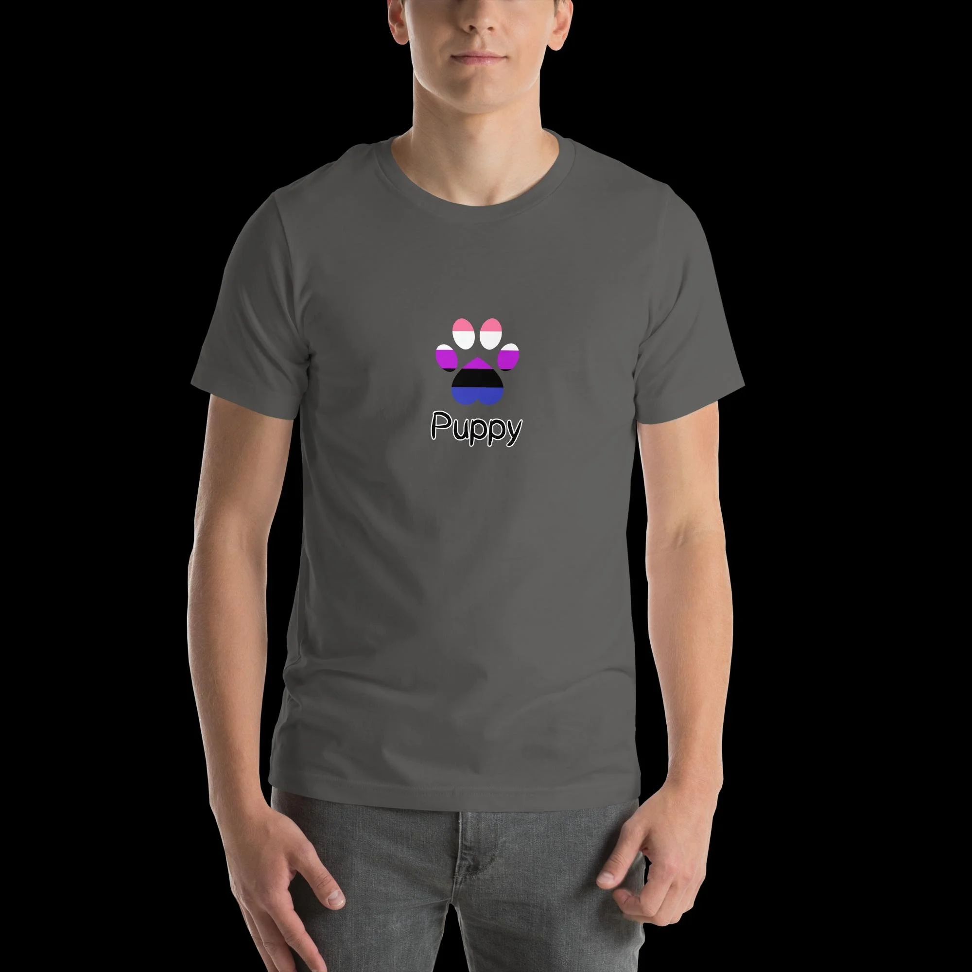 Playful Puppy T-Shirt - Genderfluid Pride