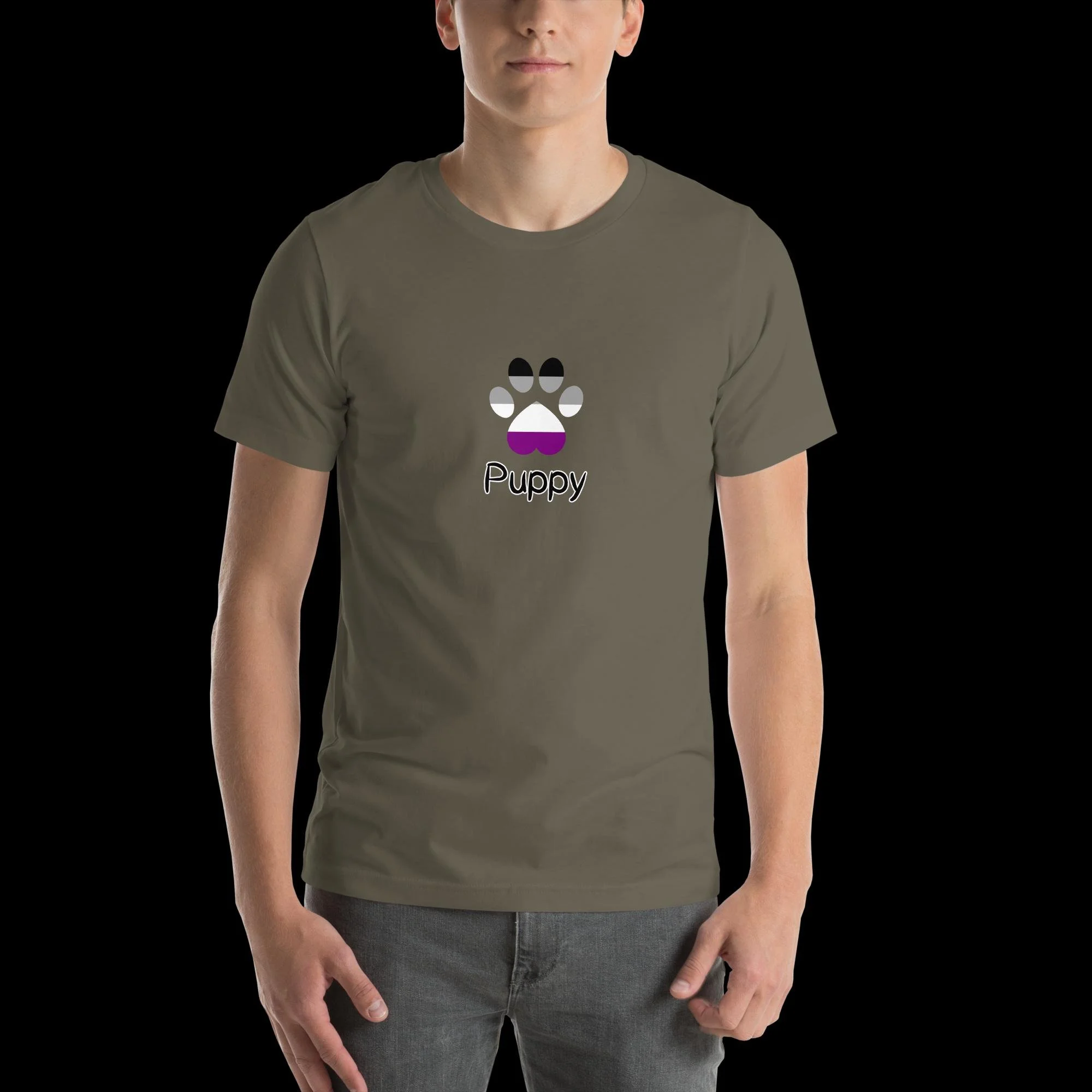 Playful Puppy T-Shirt - Asexual Pride
