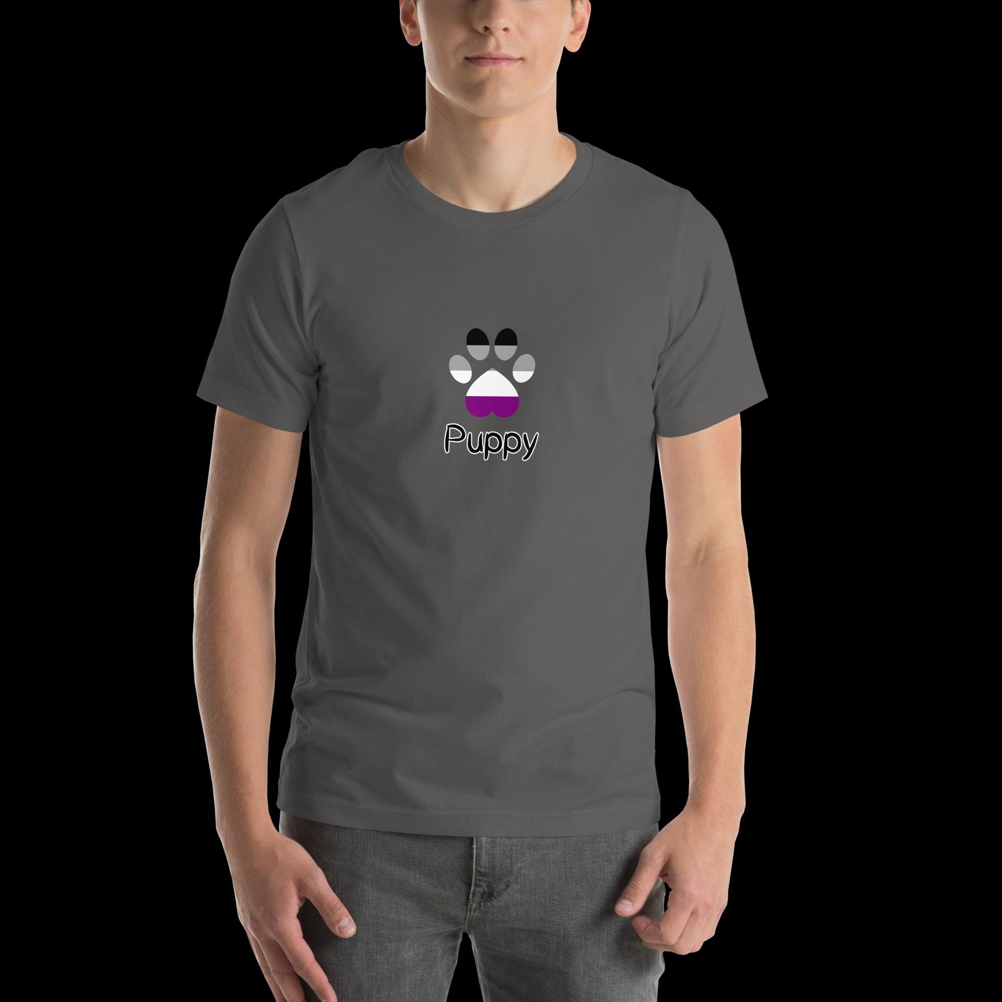 Playful Puppy T-Shirt - Asexual Pride