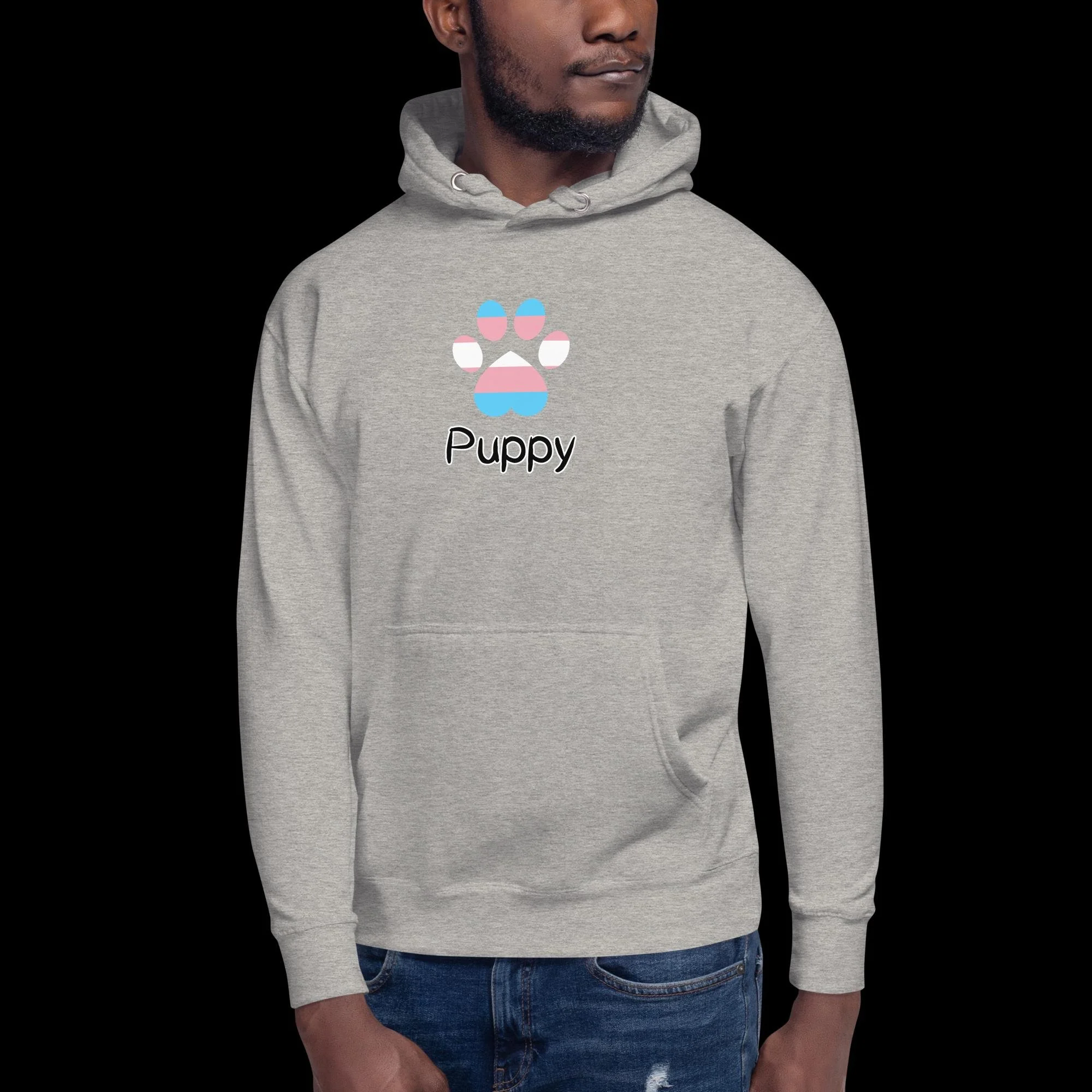 Playful Puppy Hoodie - Transgender Pride