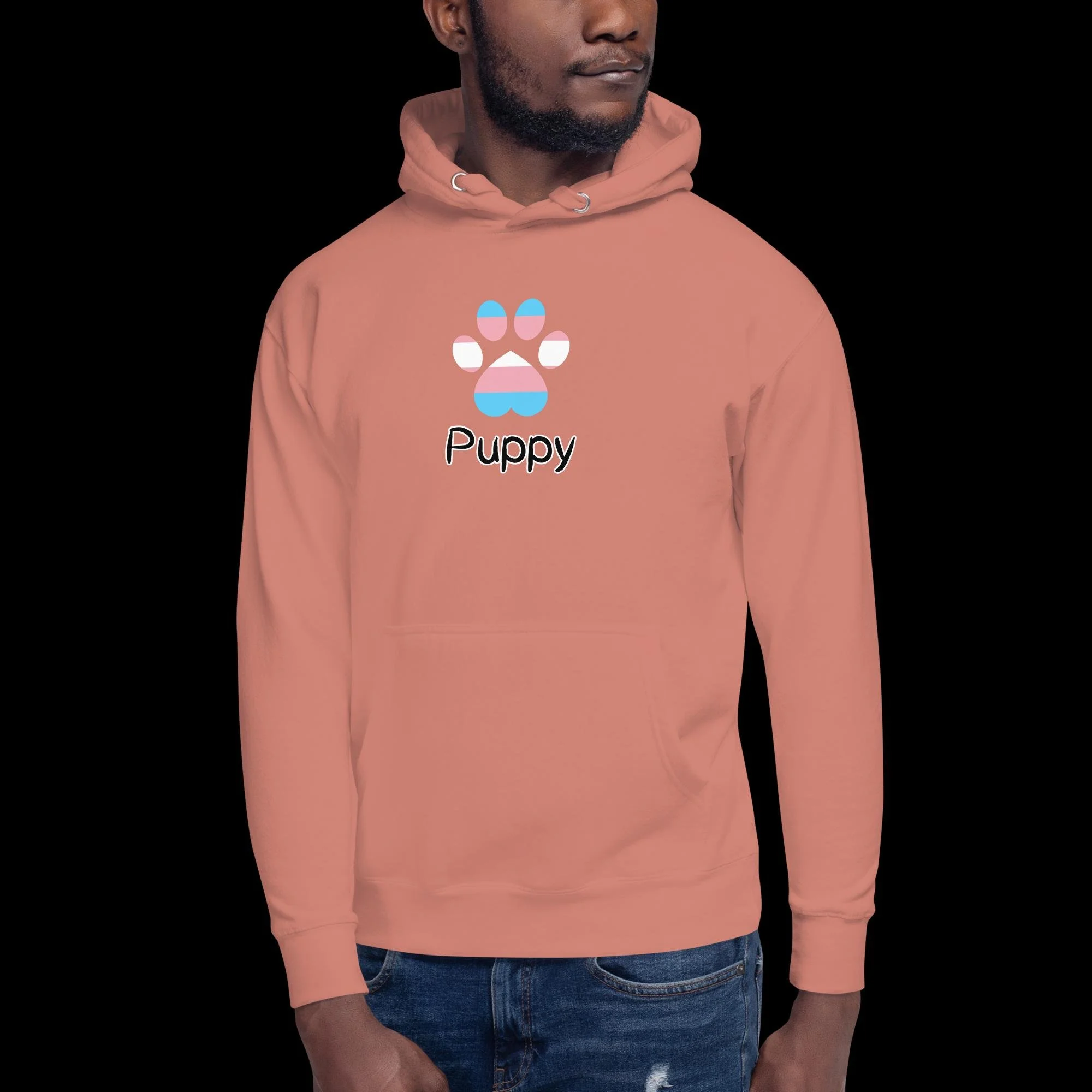 Playful Puppy Hoodie - Transgender Pride