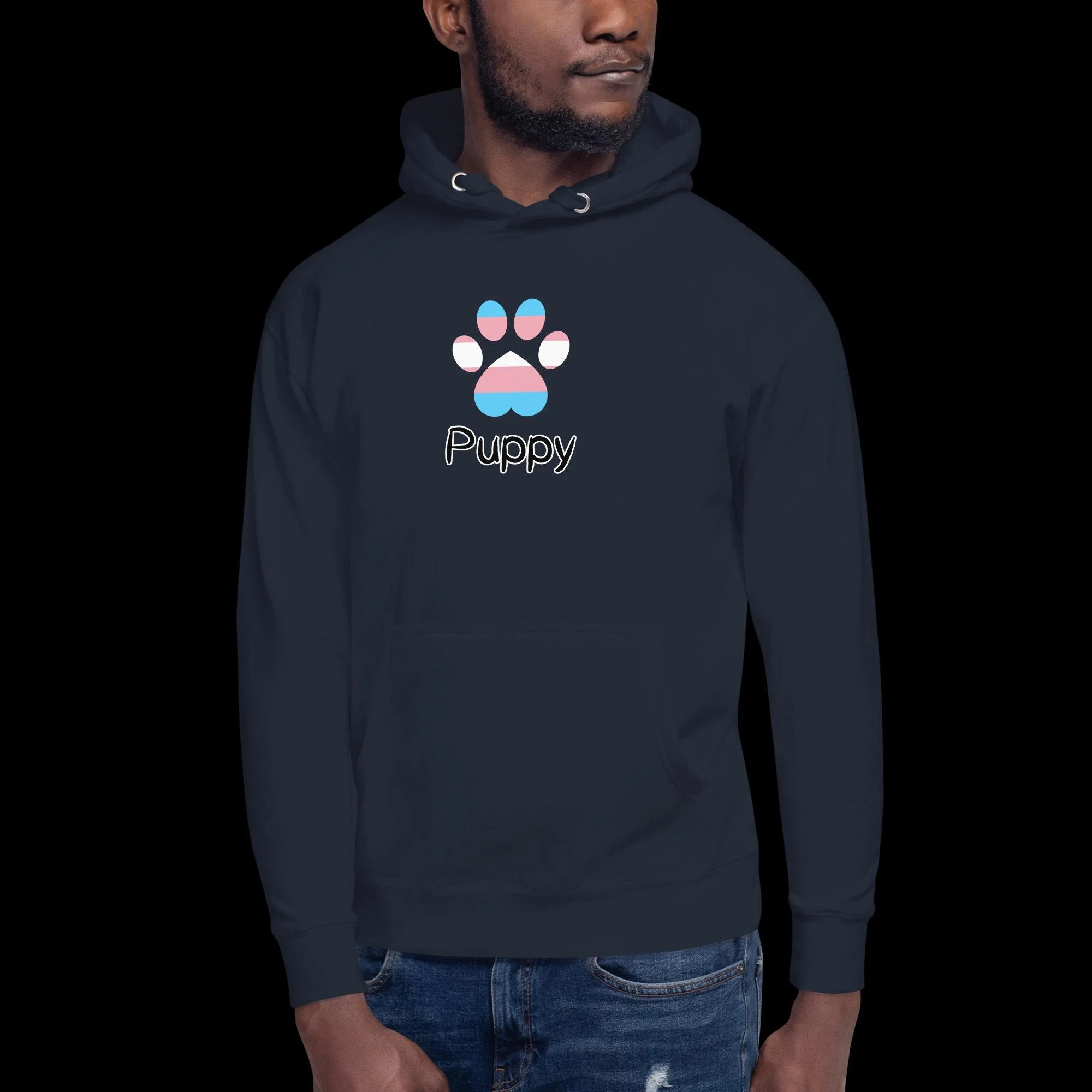 Playful Puppy Hoodie - Transgender Pride