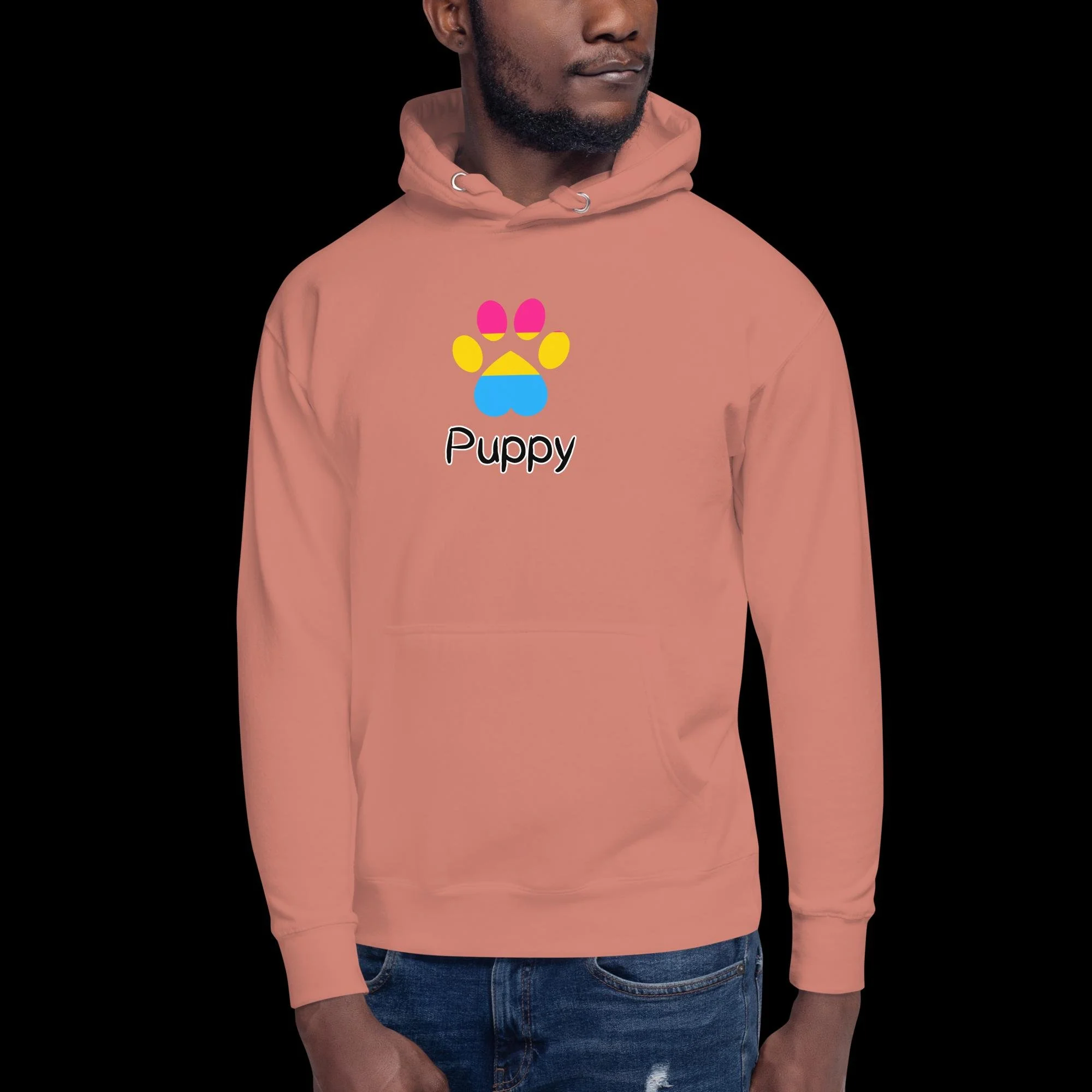 Playful Puppy Hoodie - Pansexual Pride