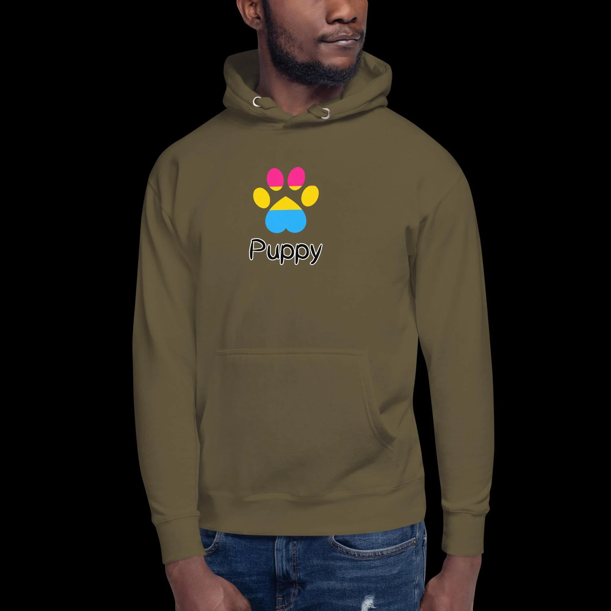 Playful Puppy Hoodie - Pansexual Pride