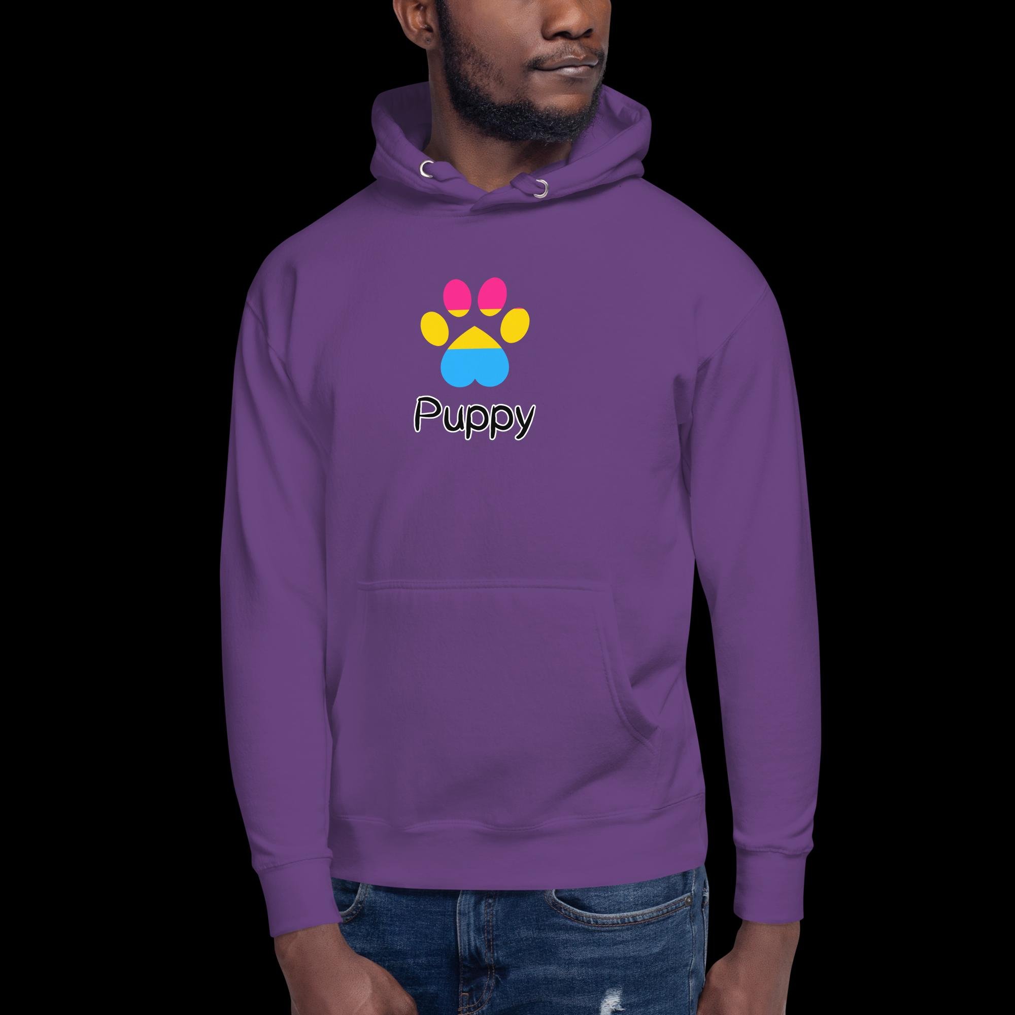 Playful Puppy Hoodie - Pansexual Pride