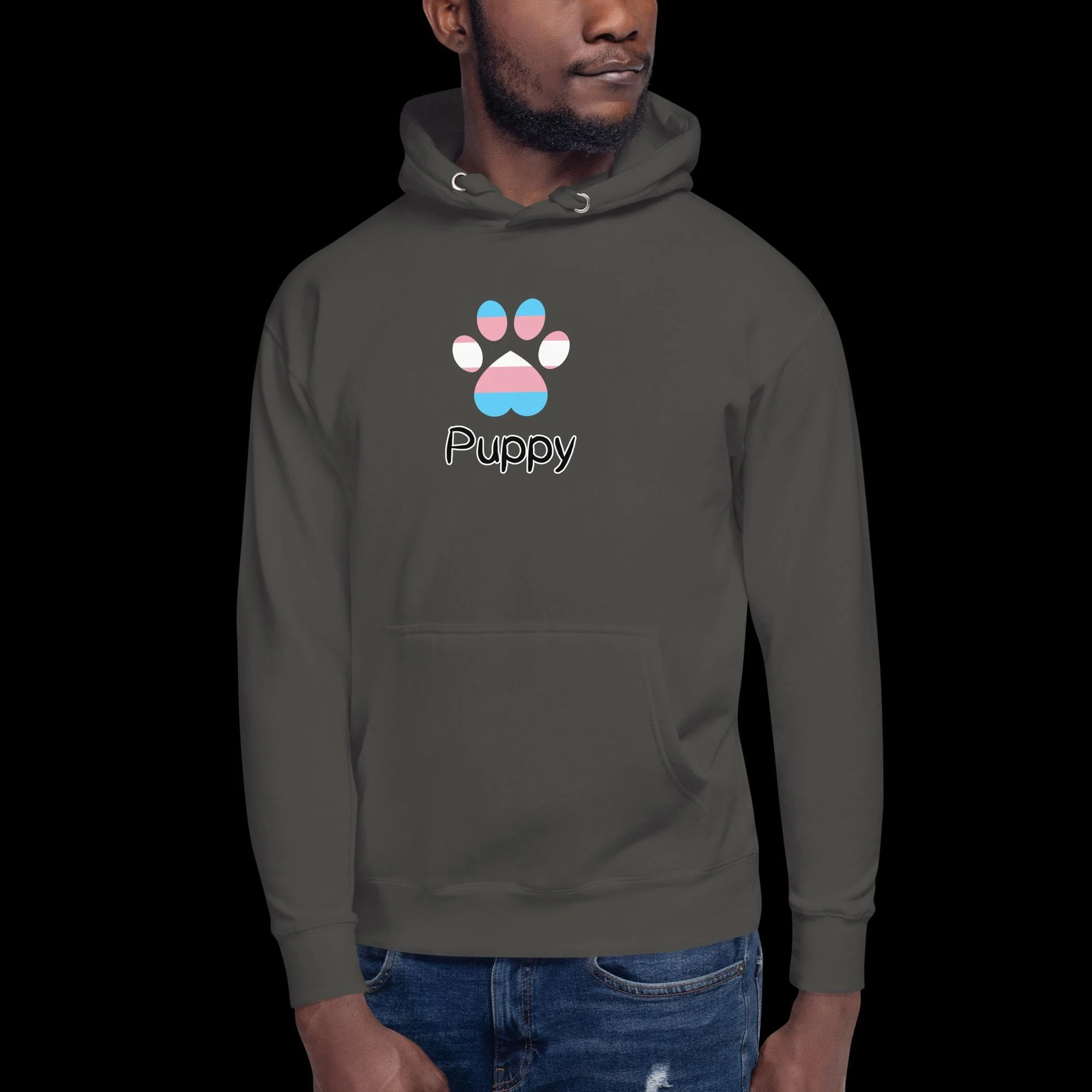 Playful Puppy Hoodie - Transgender Pride