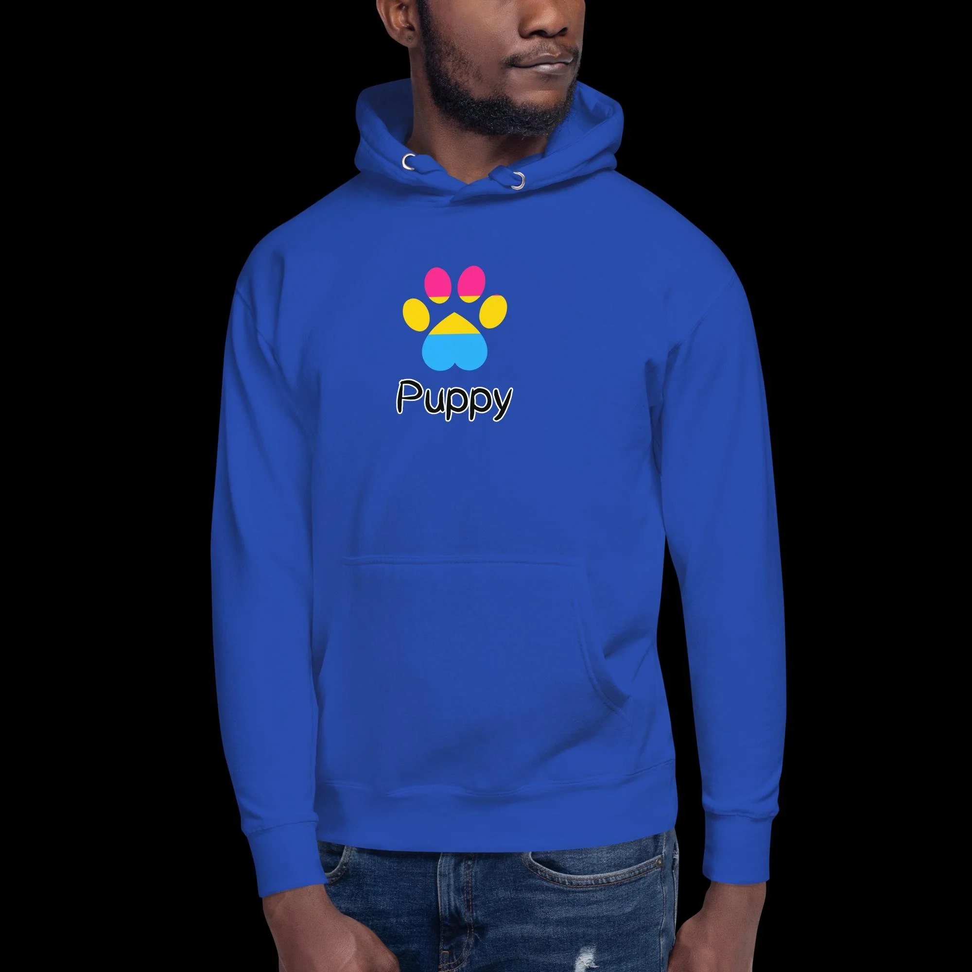 Playful Puppy Hoodie - Pansexual Pride
