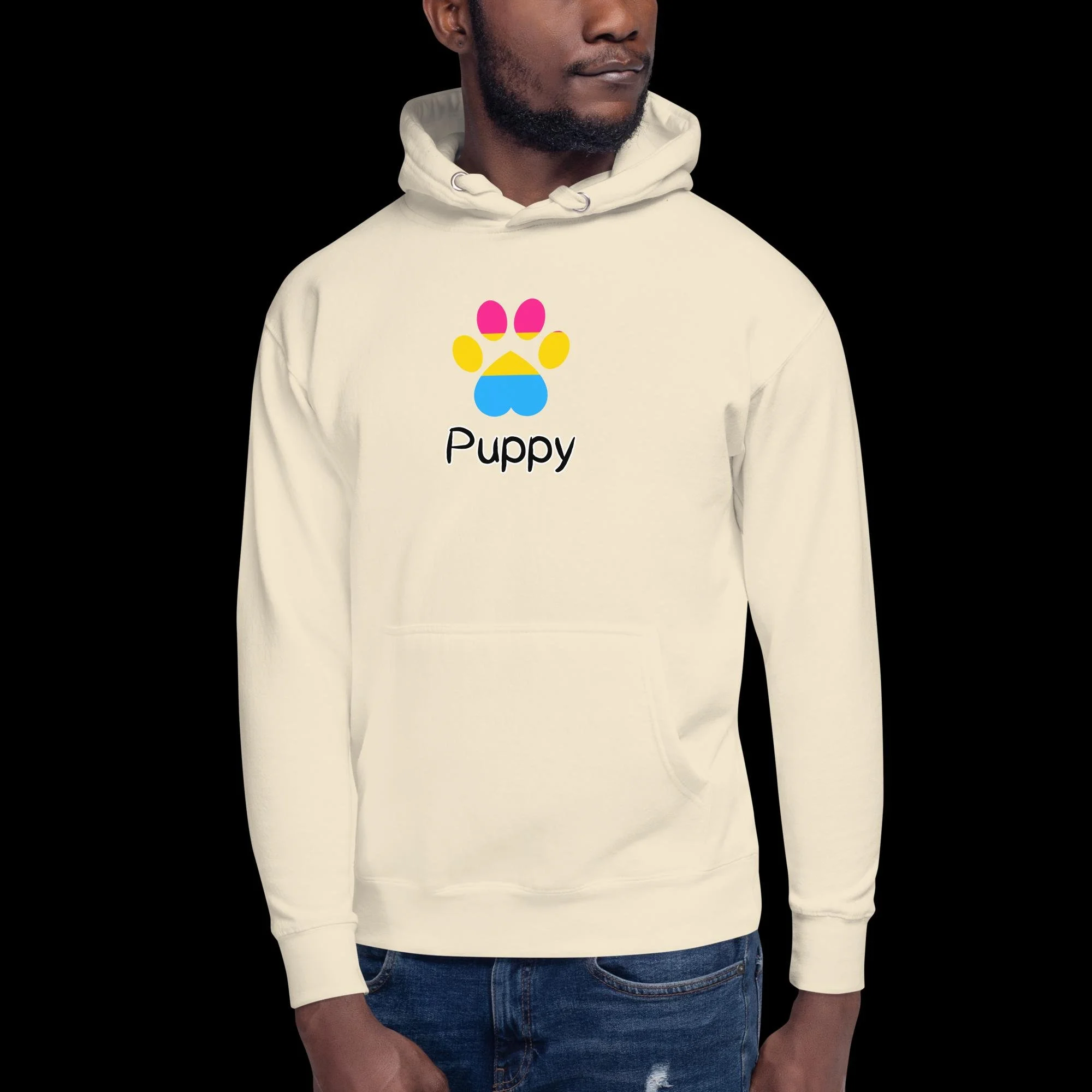 Playful Puppy Hoodie - Pansexual Pride