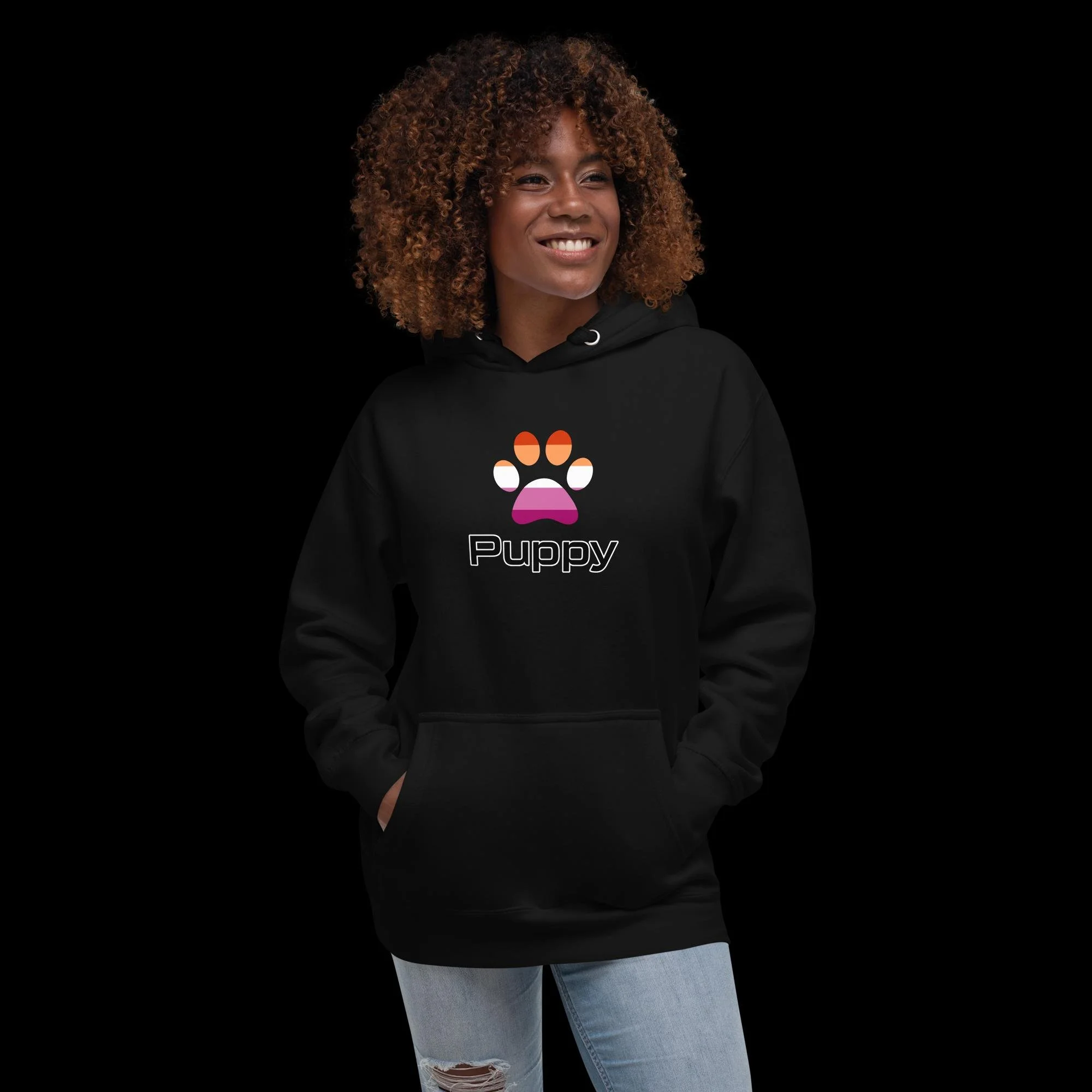 Prime Puppy Hoodie - Lesbian Pride