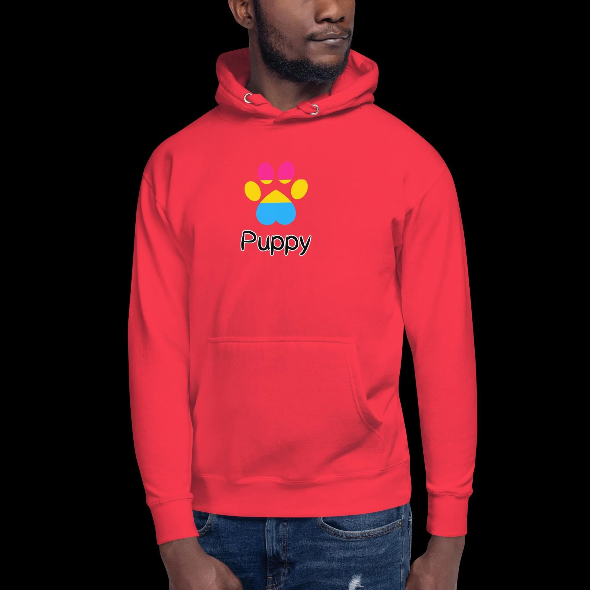 Playful Puppy Hoodie - Pansexual Pride