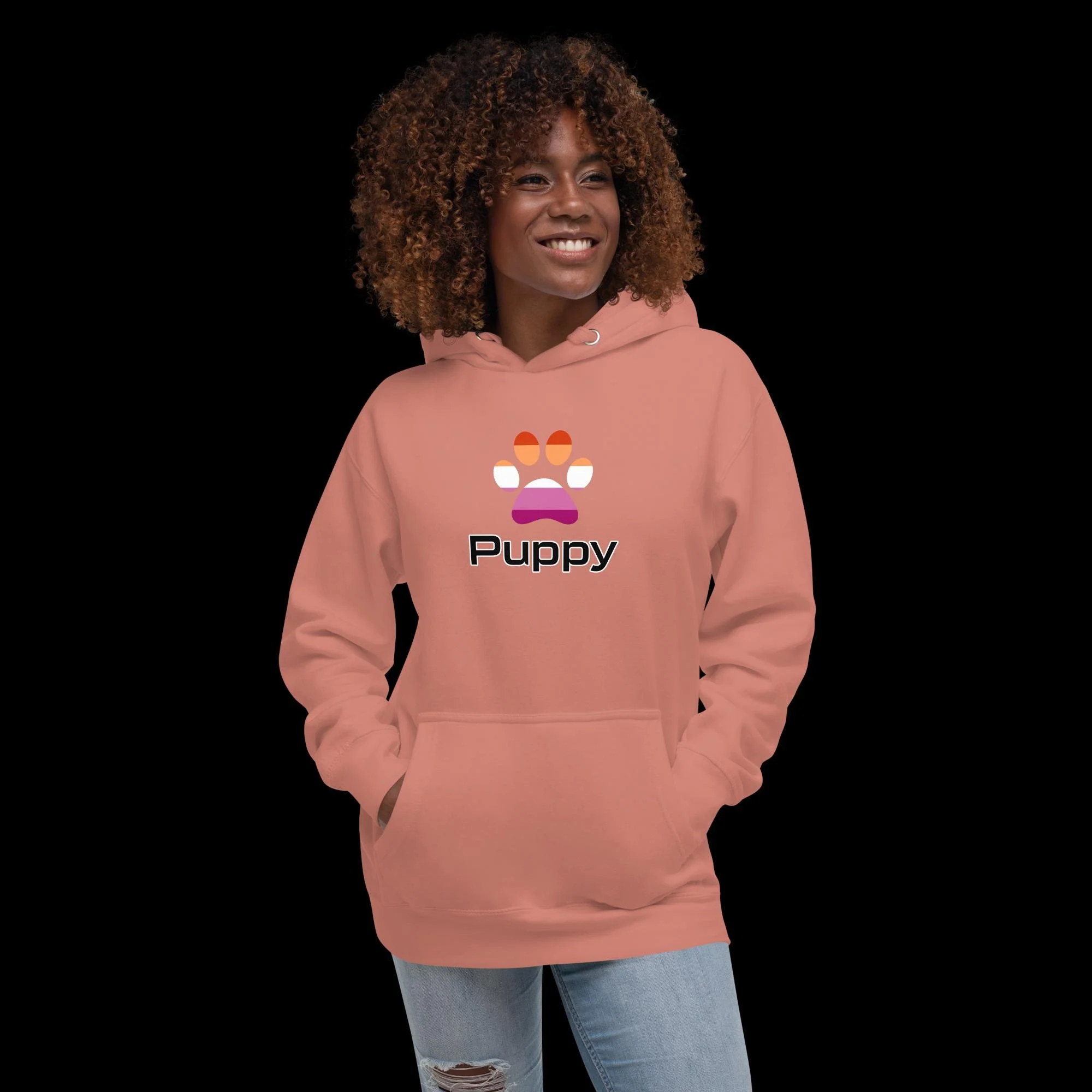 Prime Puppy Hoodie - Lesbian Pride
