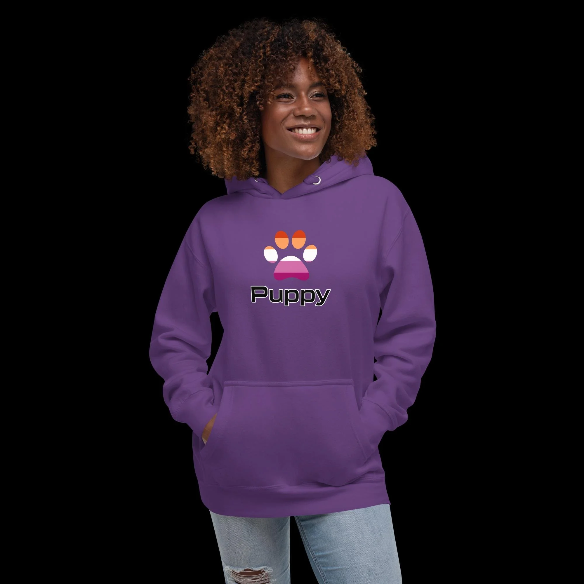 Prime Puppy Hoodie - Lesbian Pride