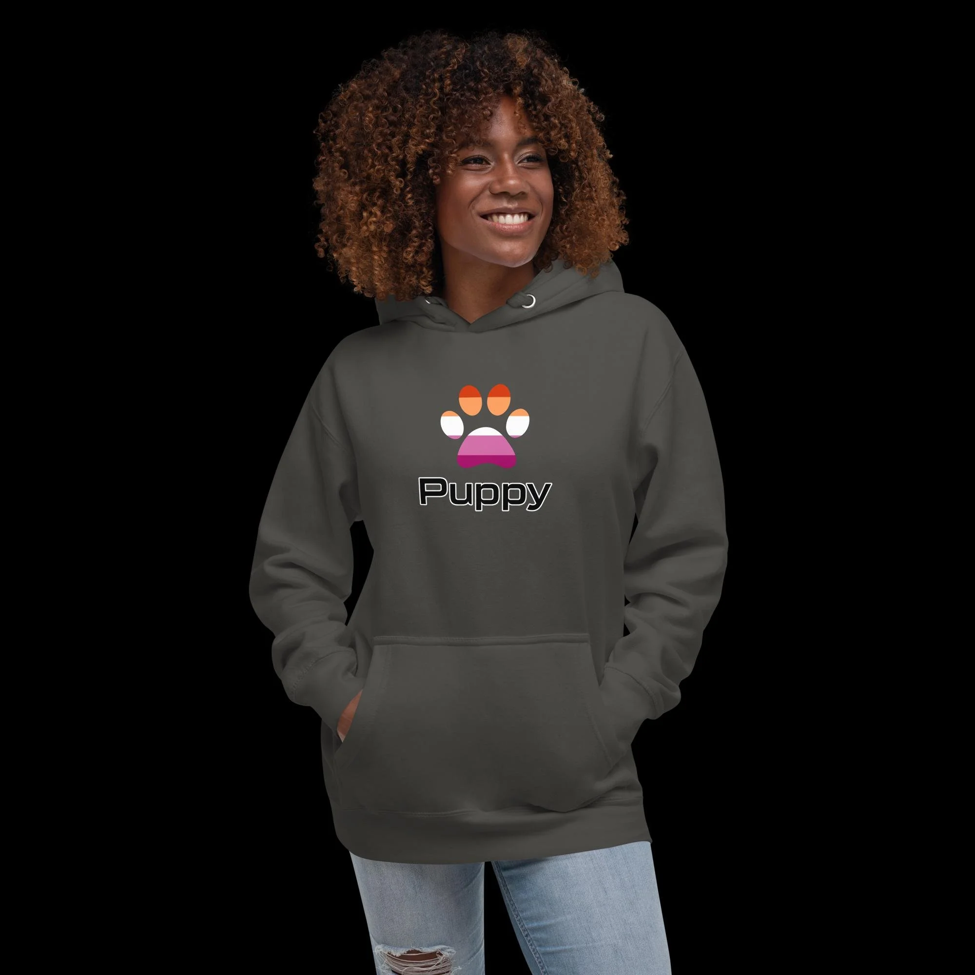 Prime Puppy Hoodie - Lesbian Pride