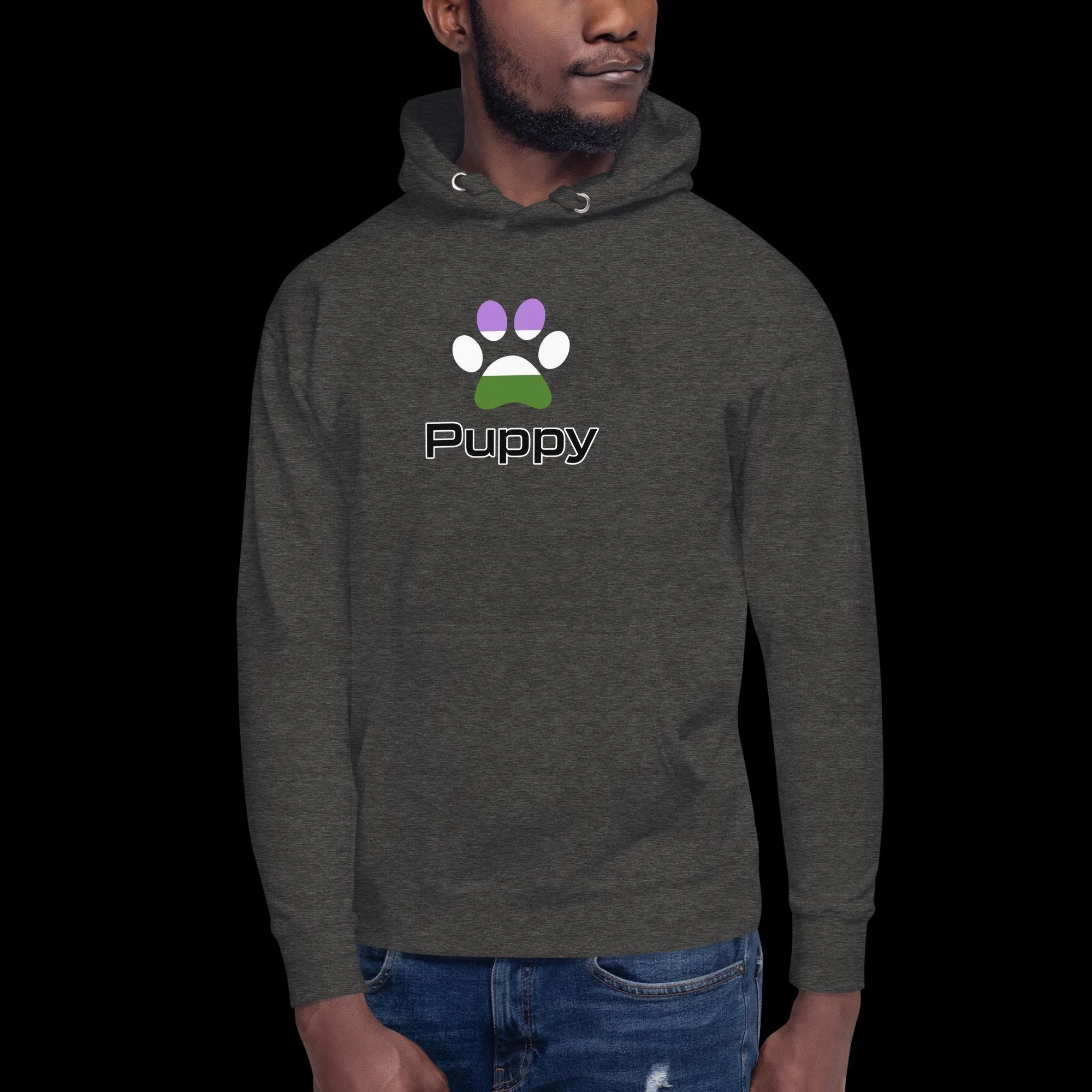 Prime Puppy Hoodie - Genderqueer Pride
