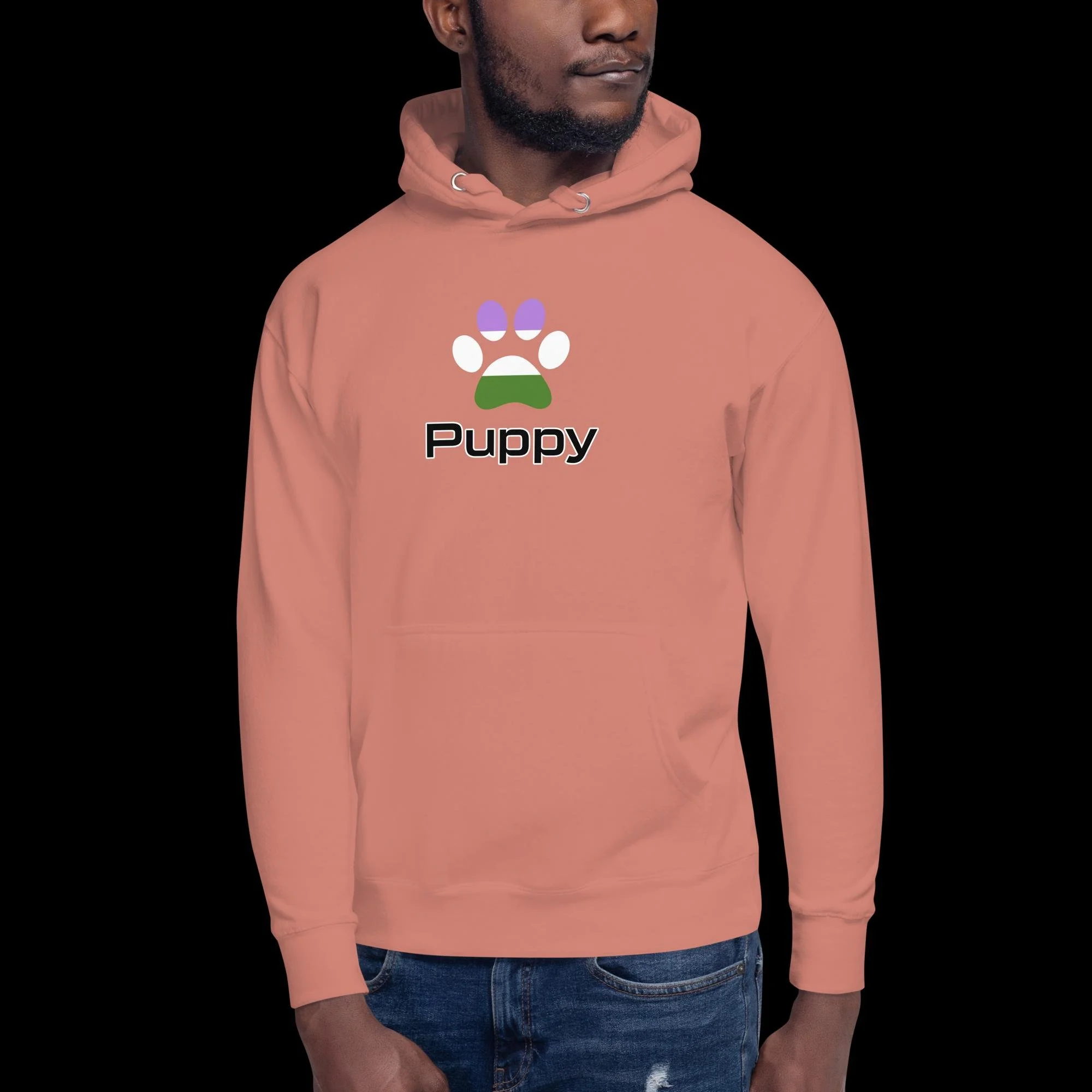 Prime Puppy Hoodie - Genderqueer Pride