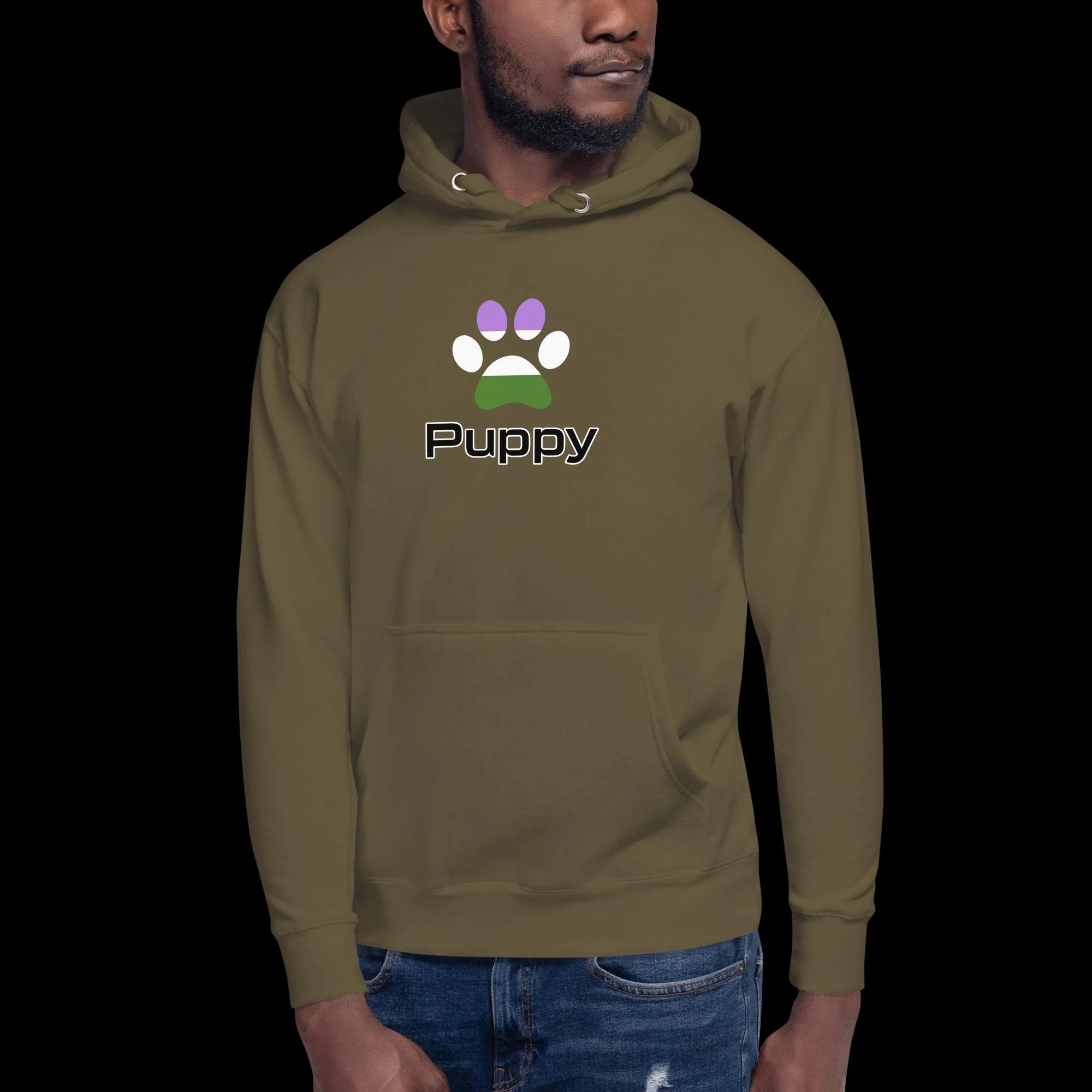 Prime Puppy Hoodie - Genderqueer Pride