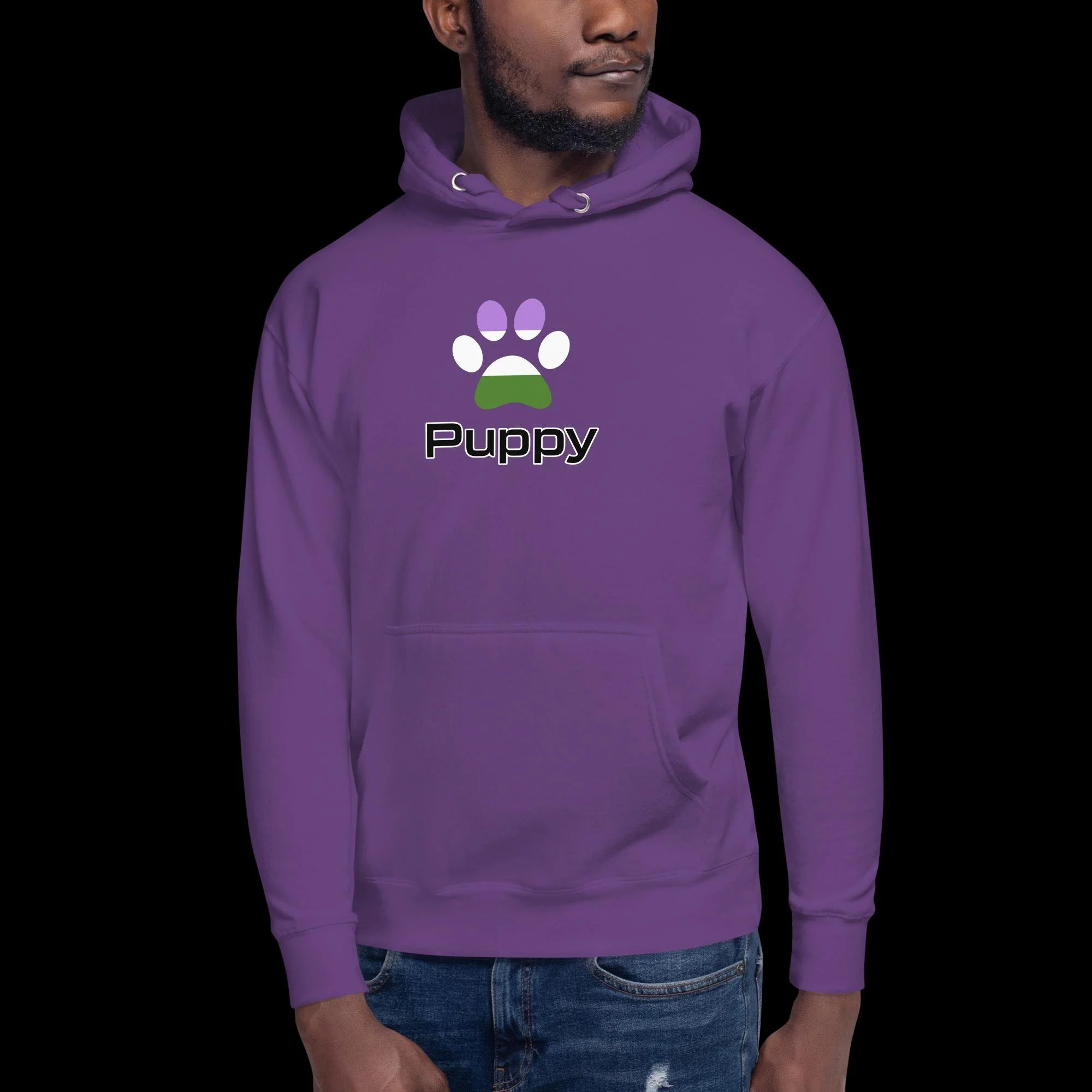 Prime Puppy Hoodie - Genderqueer Pride