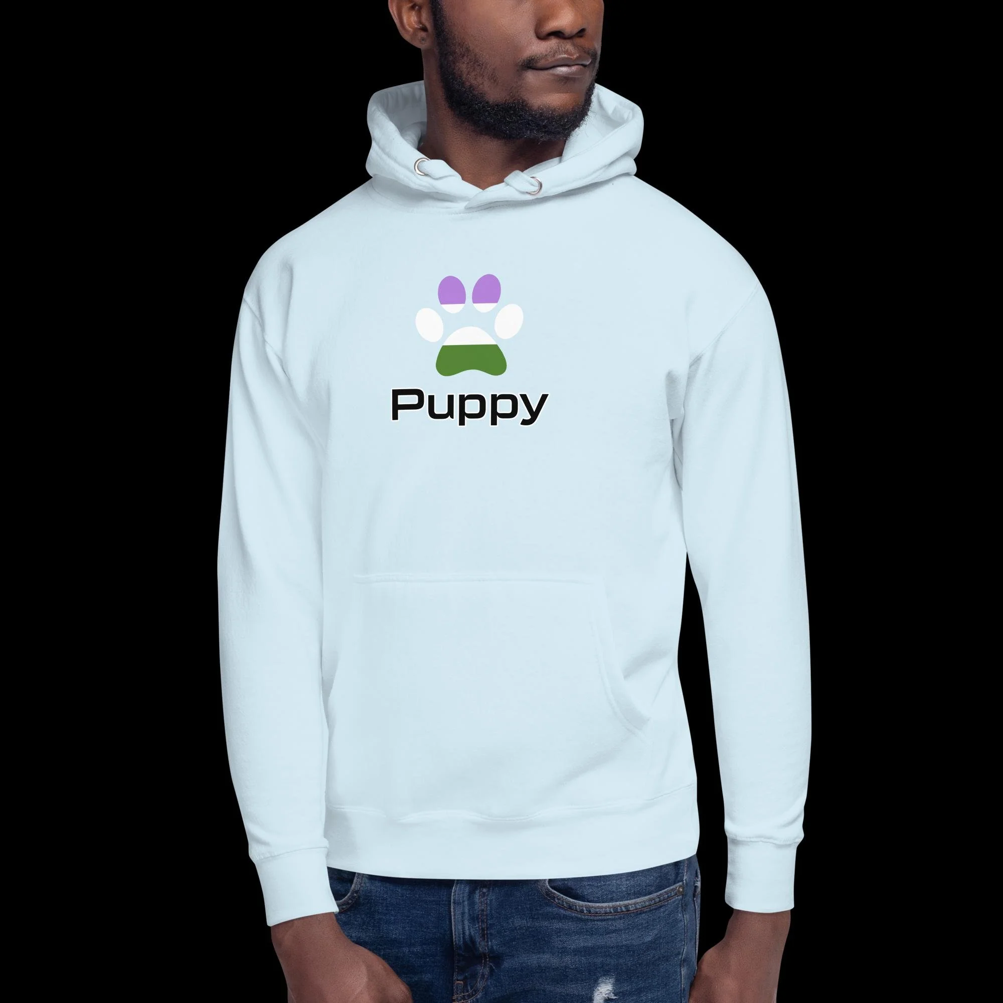 Prime Puppy Hoodie - Genderqueer Pride