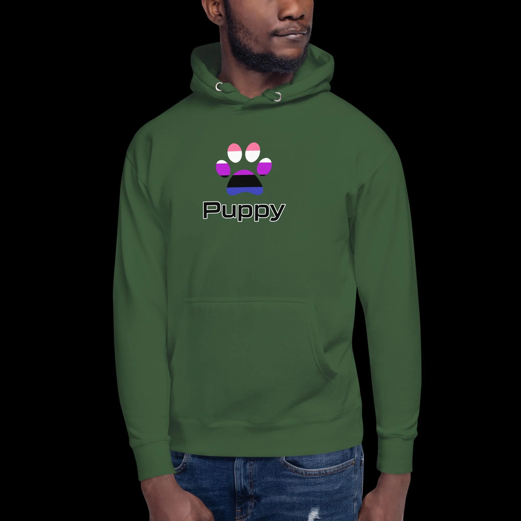 Prime Puppy Hoodie - Genderfluid Pride