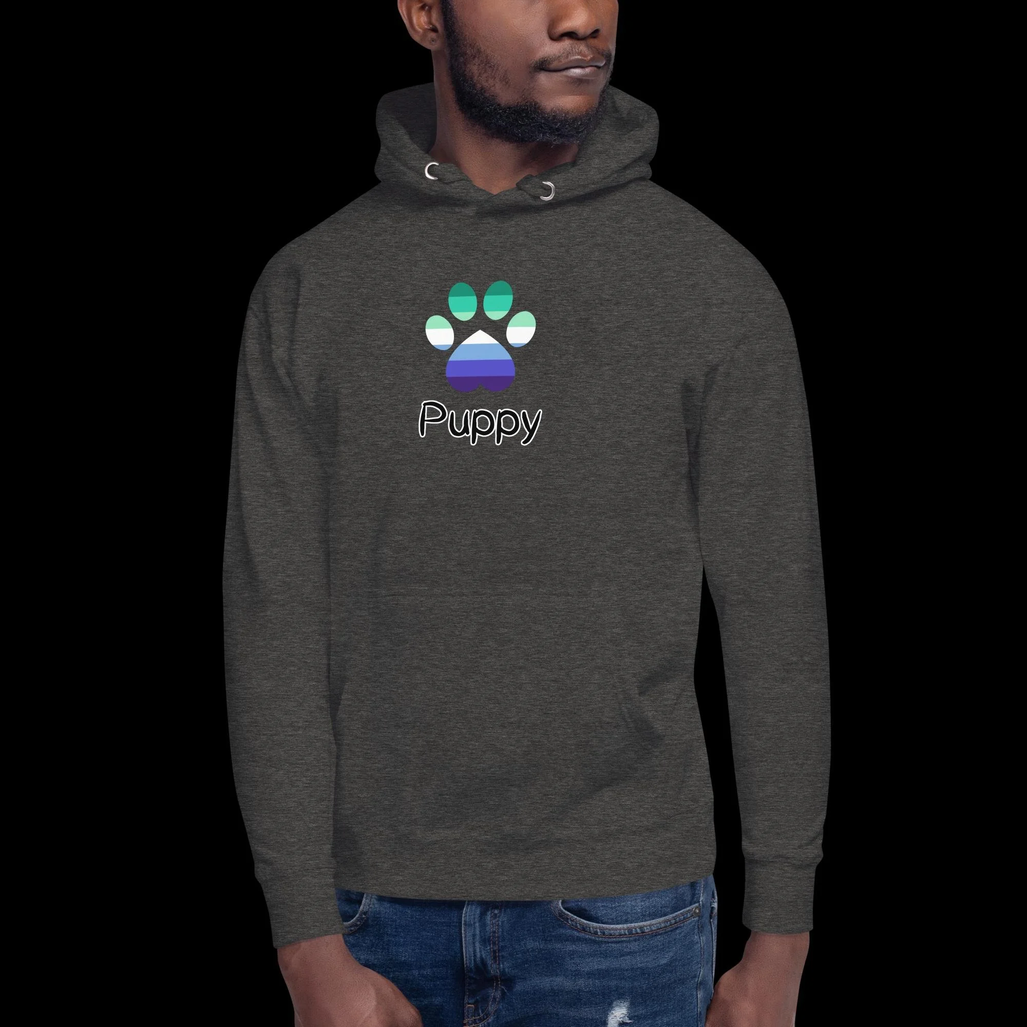 Playful Puppy Hoodie - Gay Pride