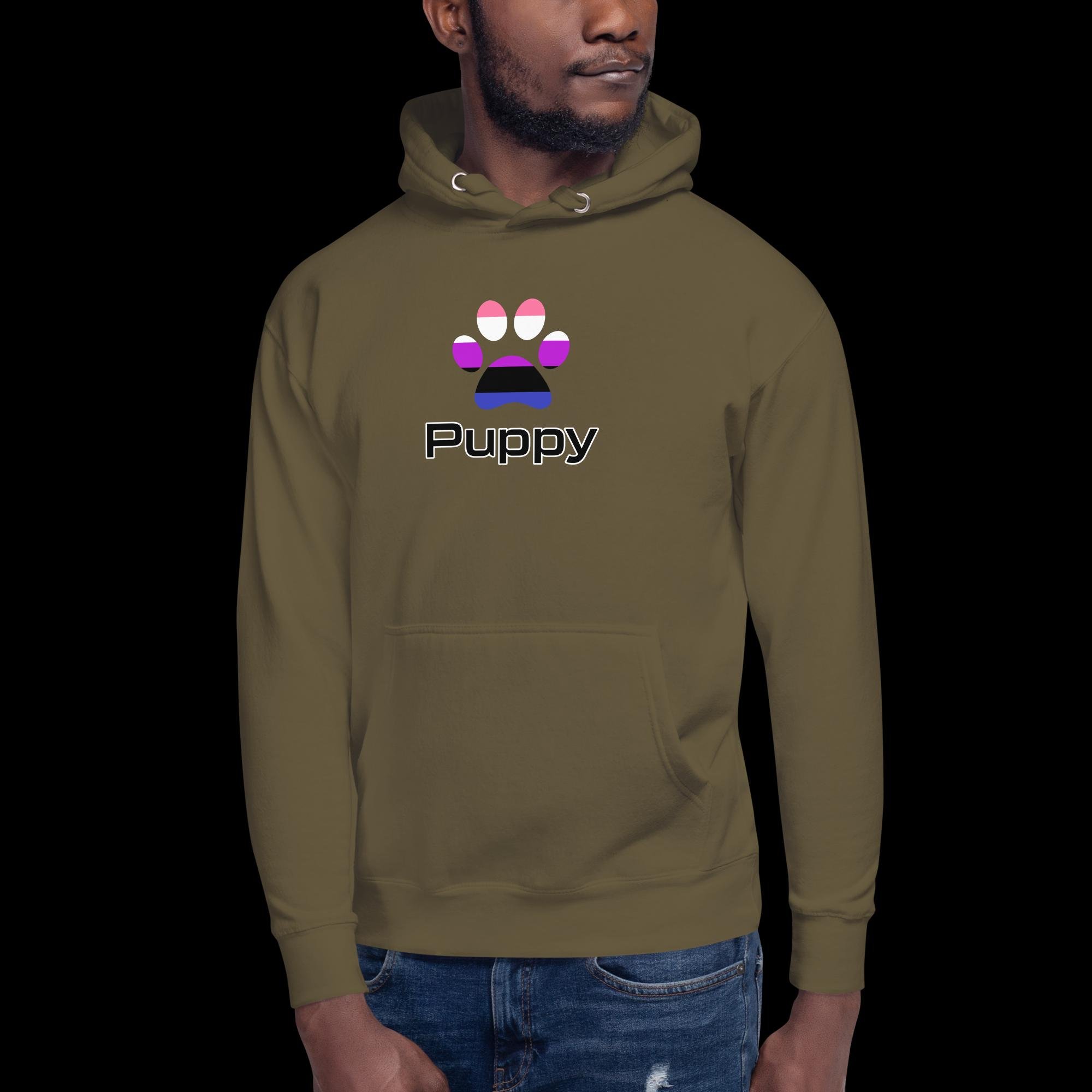Prime Puppy Hoodie - Genderfluid Pride