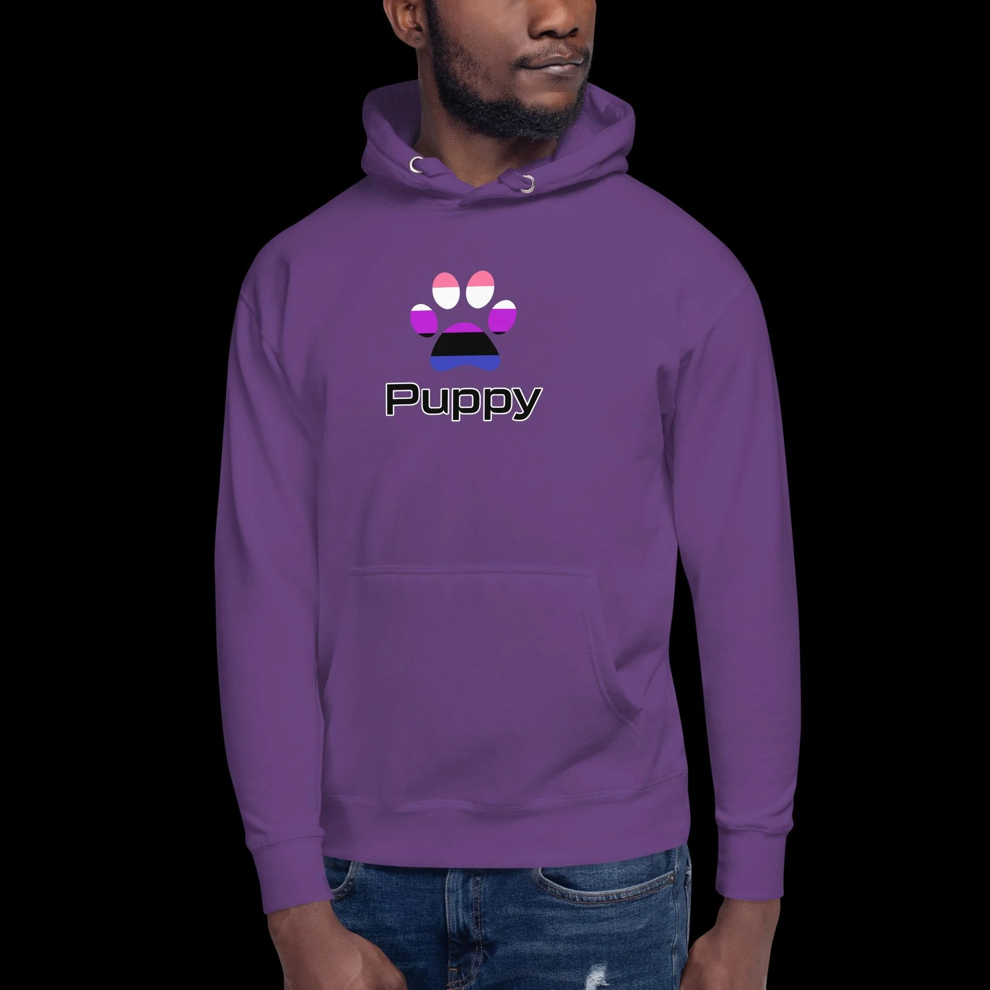 Prime Puppy Hoodie - Genderfluid Pride