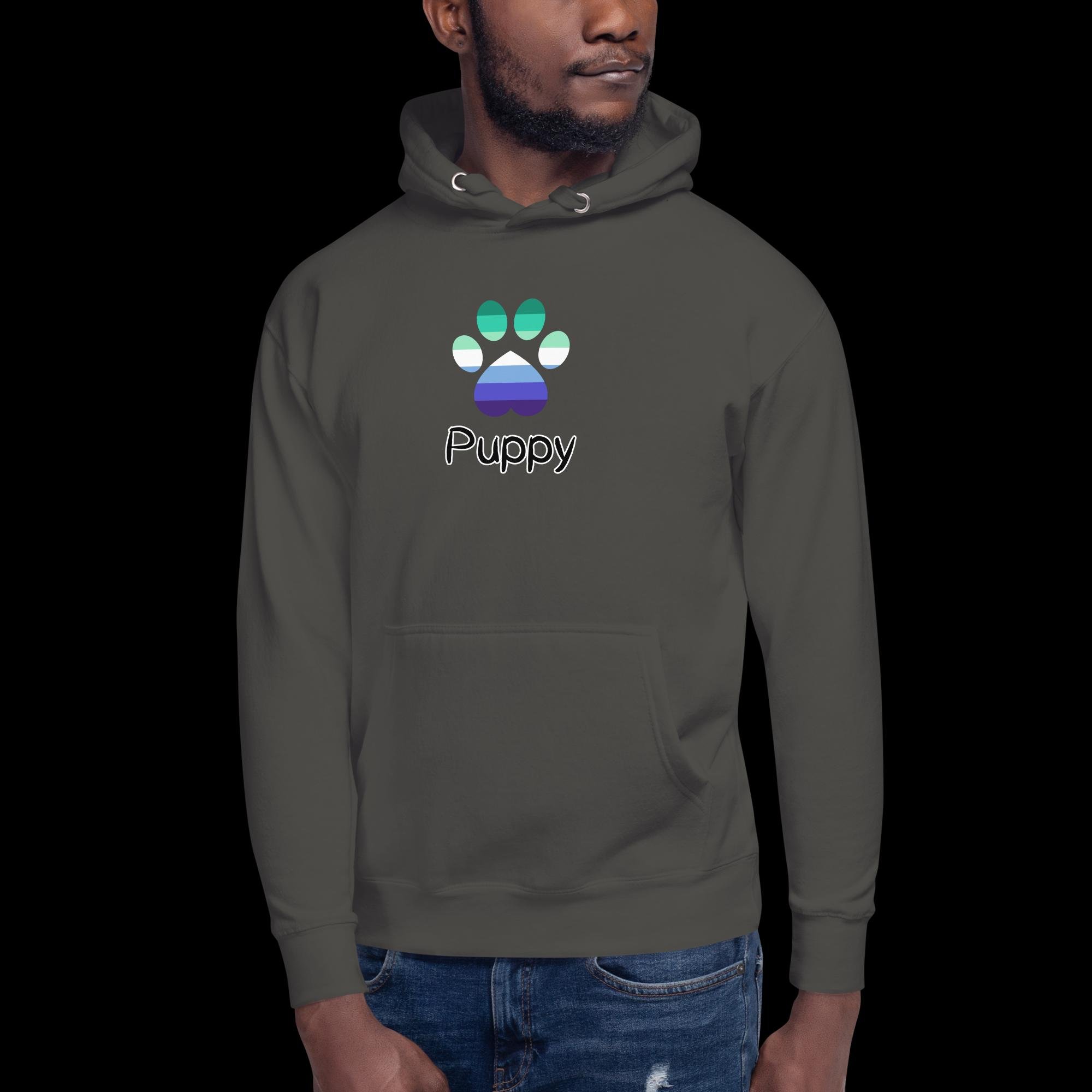 Playful Puppy Hoodie - Gay Pride