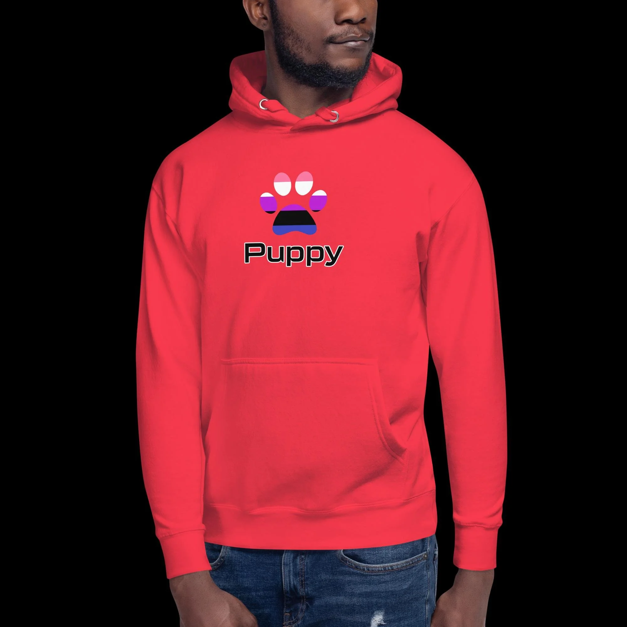 Prime Puppy Hoodie - Genderfluid Pride