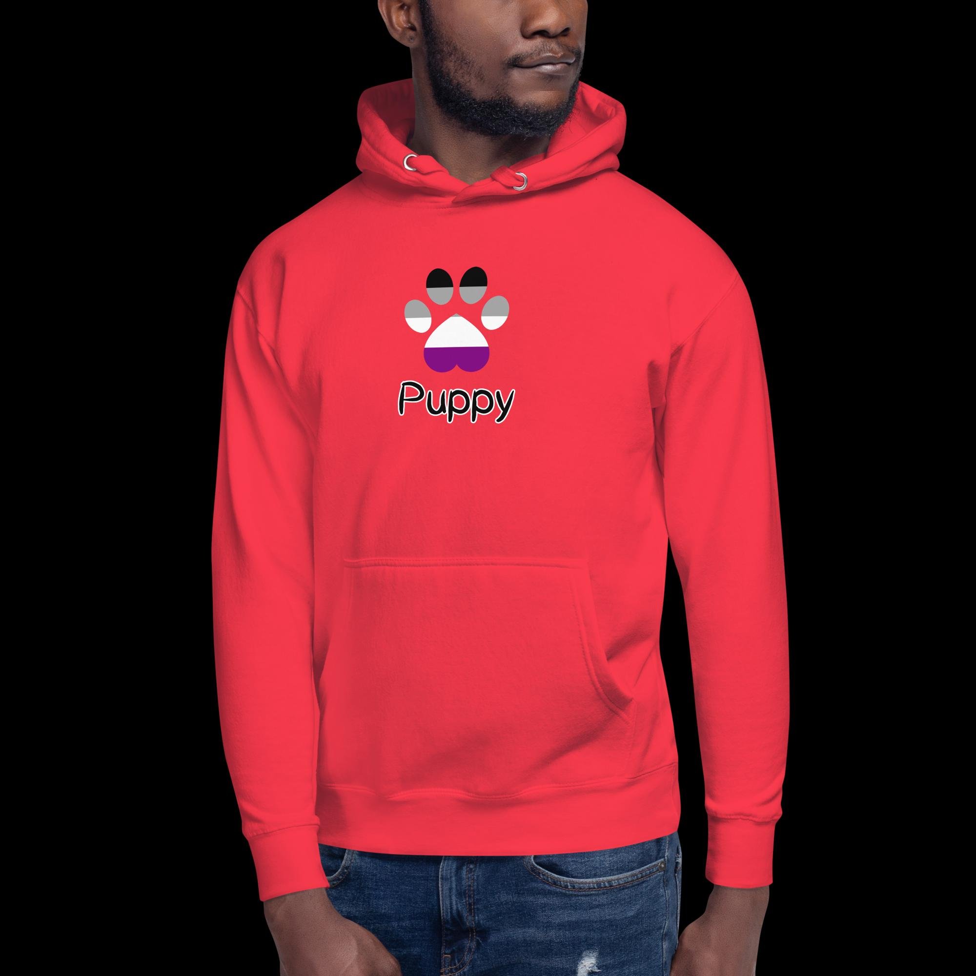 Playful Puppy Hoodie - Asexual Pride