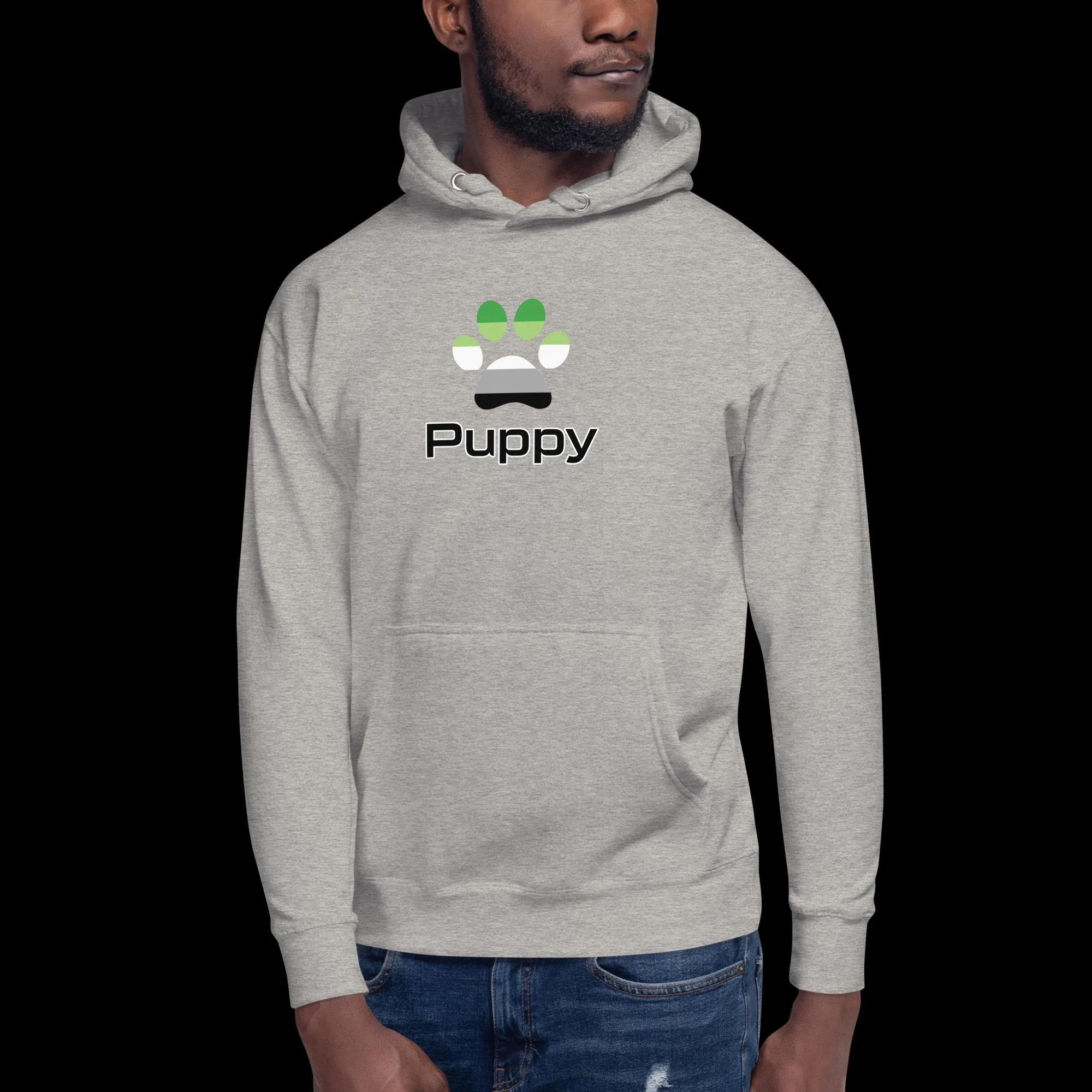 Prime Puppy Hoodie - Aromantic Pride
