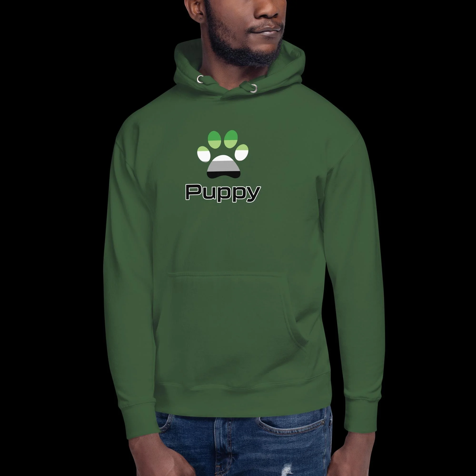Prime Puppy Hoodie - Aromantic Pride