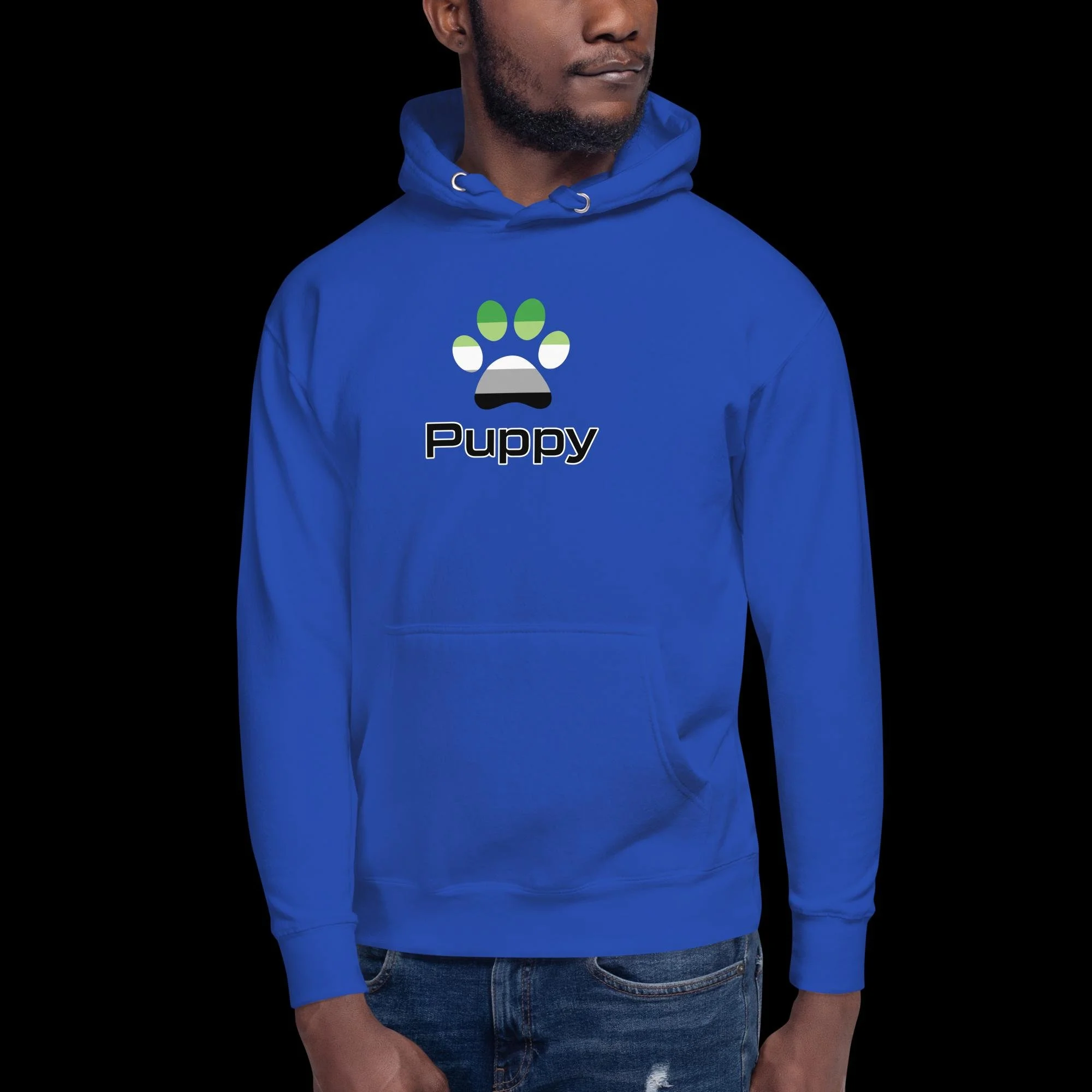 Prime Puppy Hoodie - Aromantic Pride