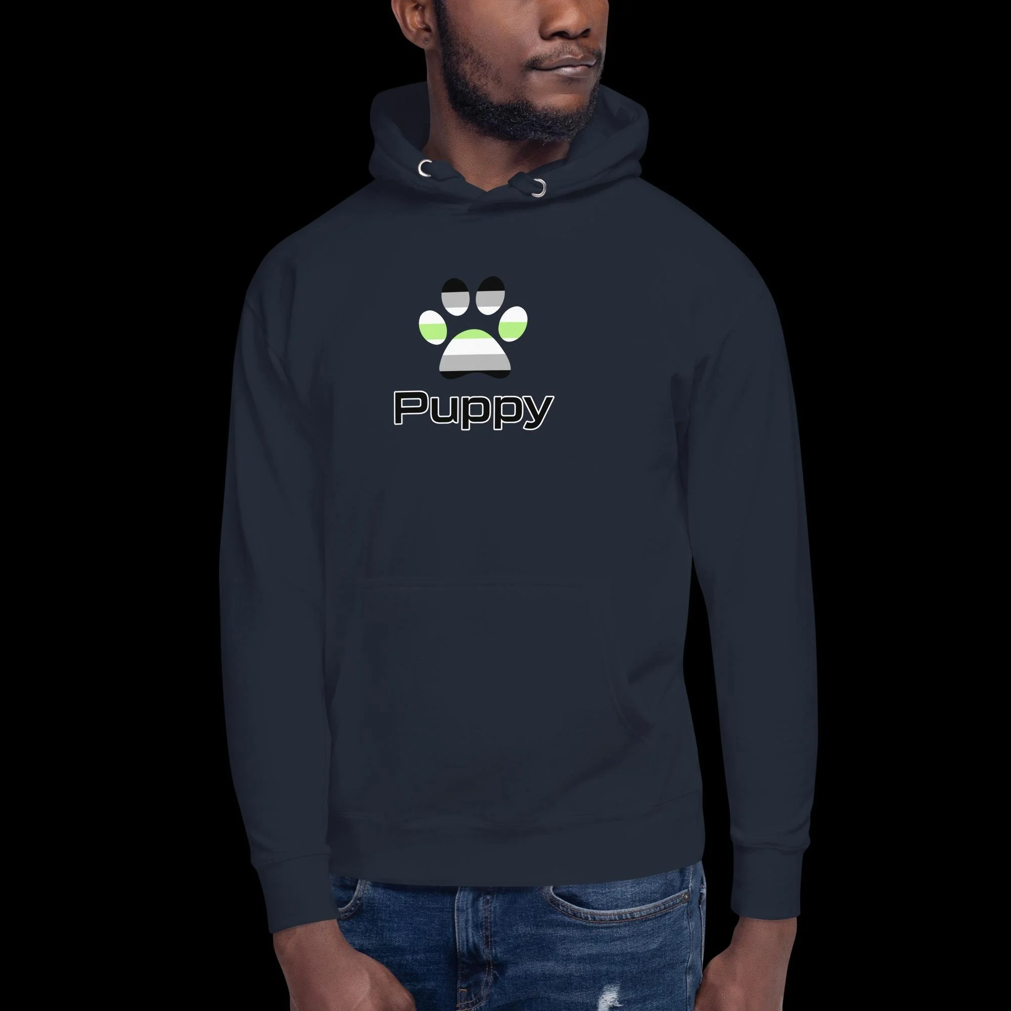 Prime Puppy Hoodie - Agender Pride