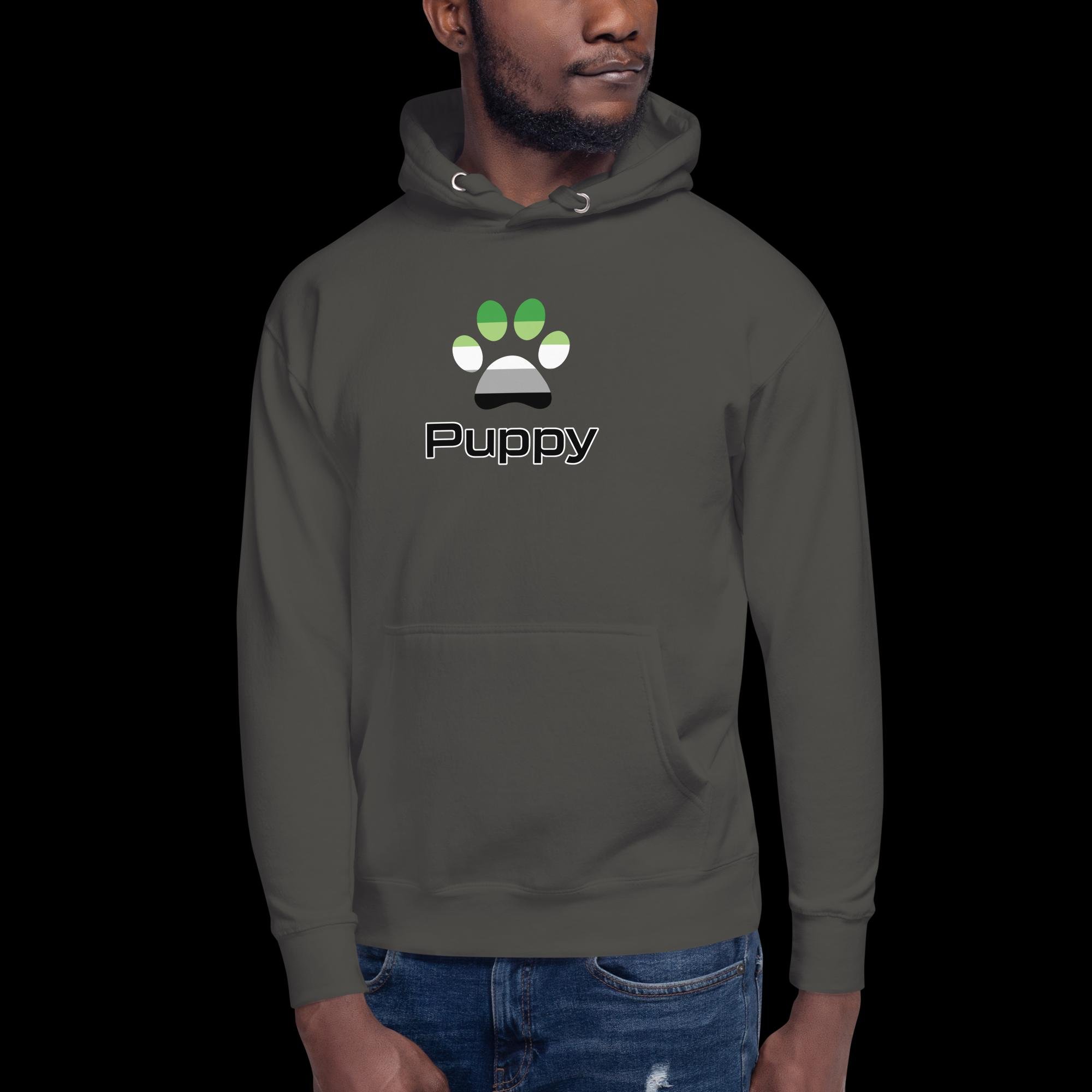 Prime Puppy Hoodie - Aromantic Pride