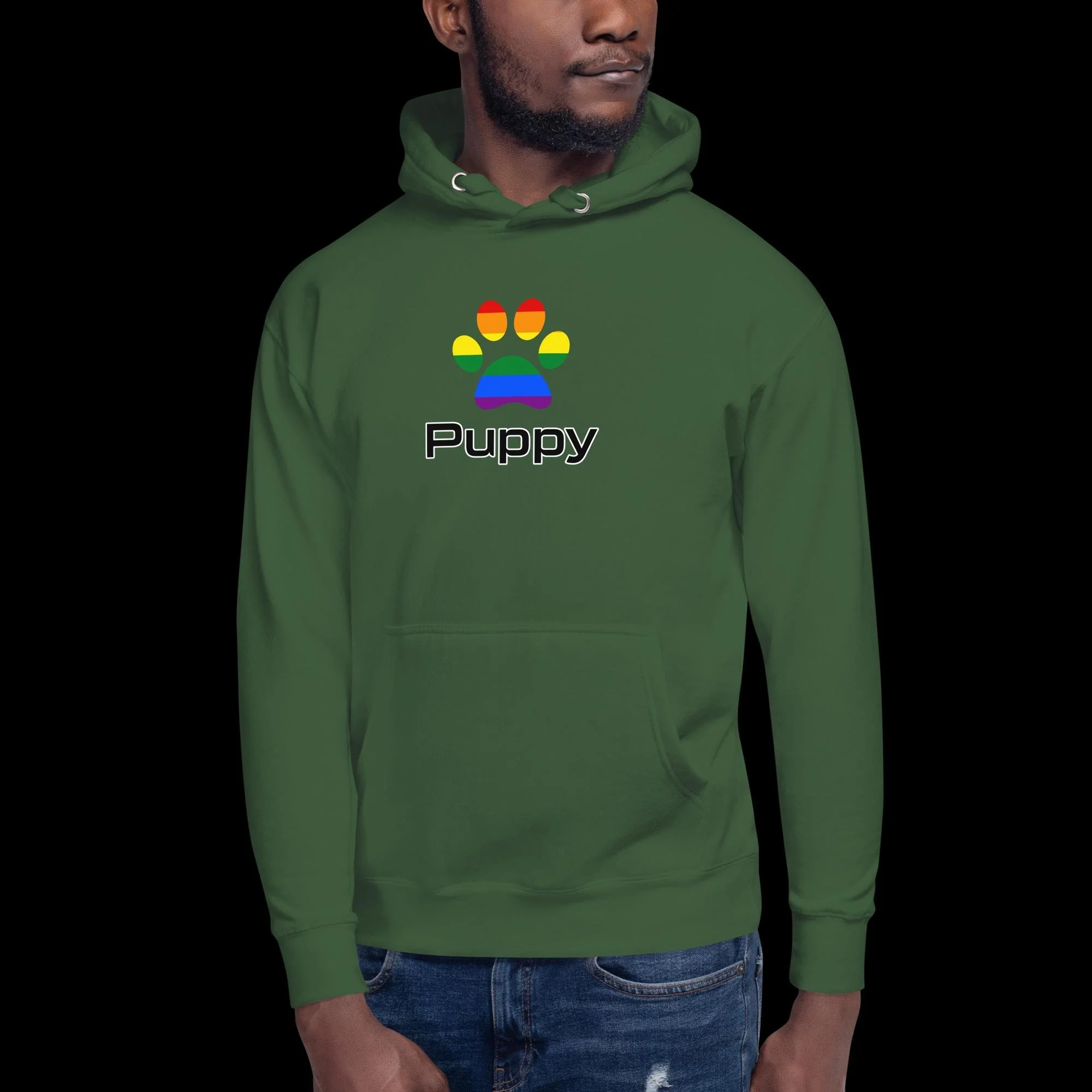 Prime Puppy Hoodie - Traditional Rainbow Pride