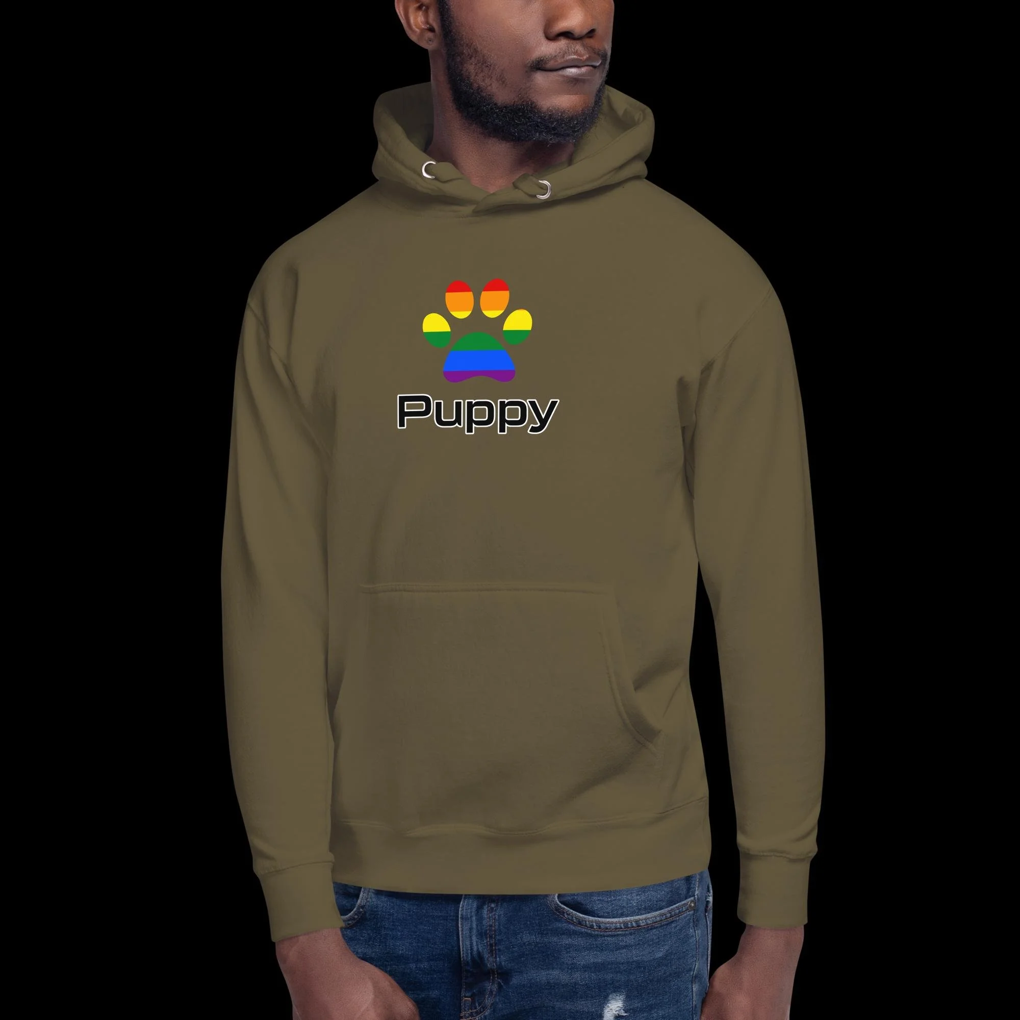 Prime Puppy Hoodie - Traditional Rainbow Pride