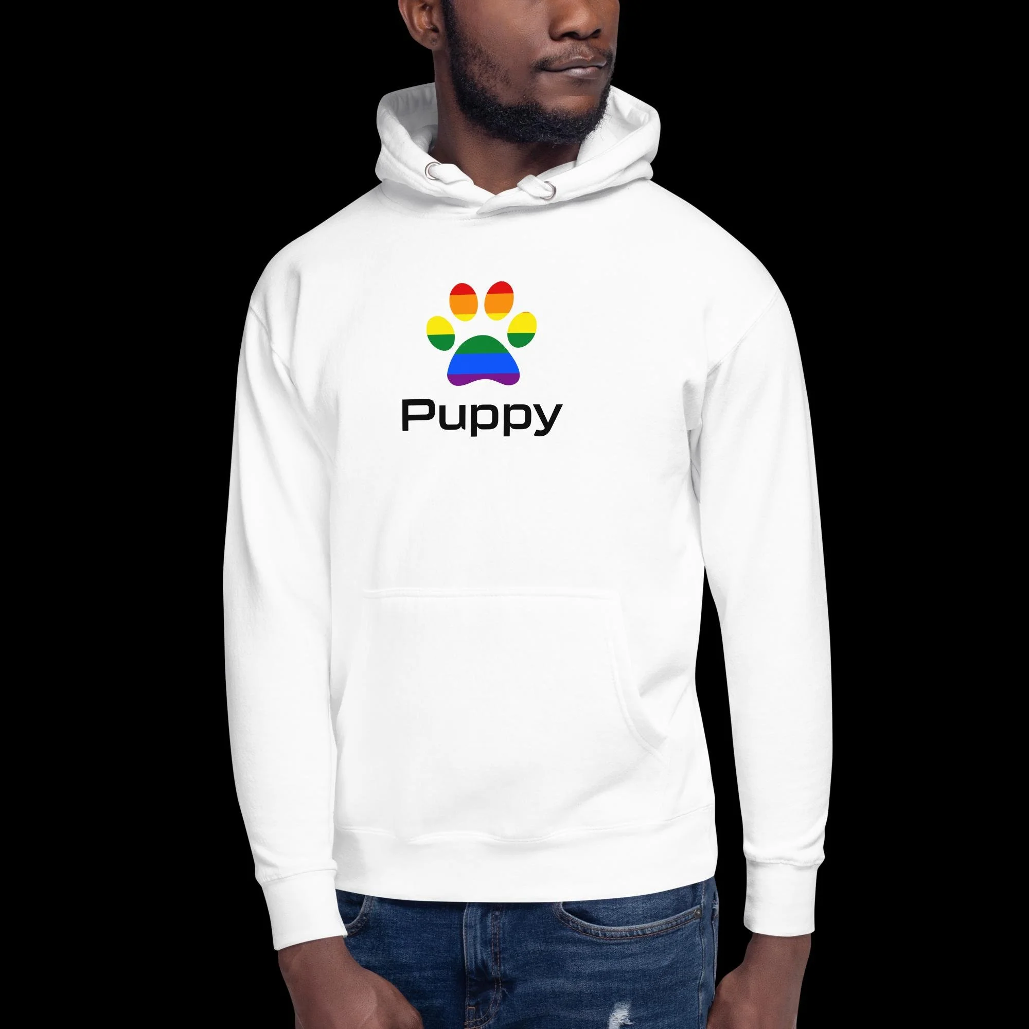 Prime Puppy Hoodie - Traditional Rainbow Pride