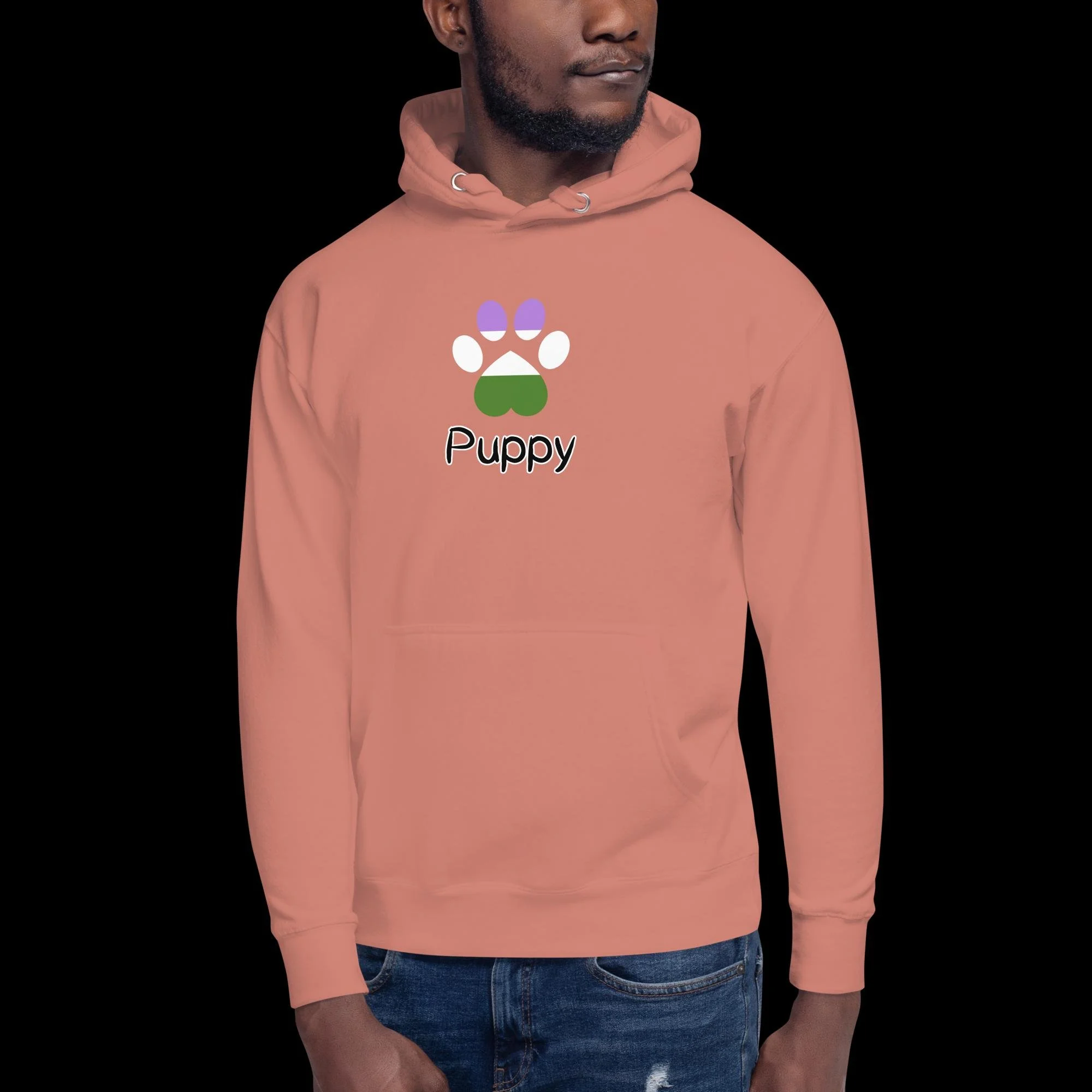 Playful Puppy Hoodie - Genderqueer Pride