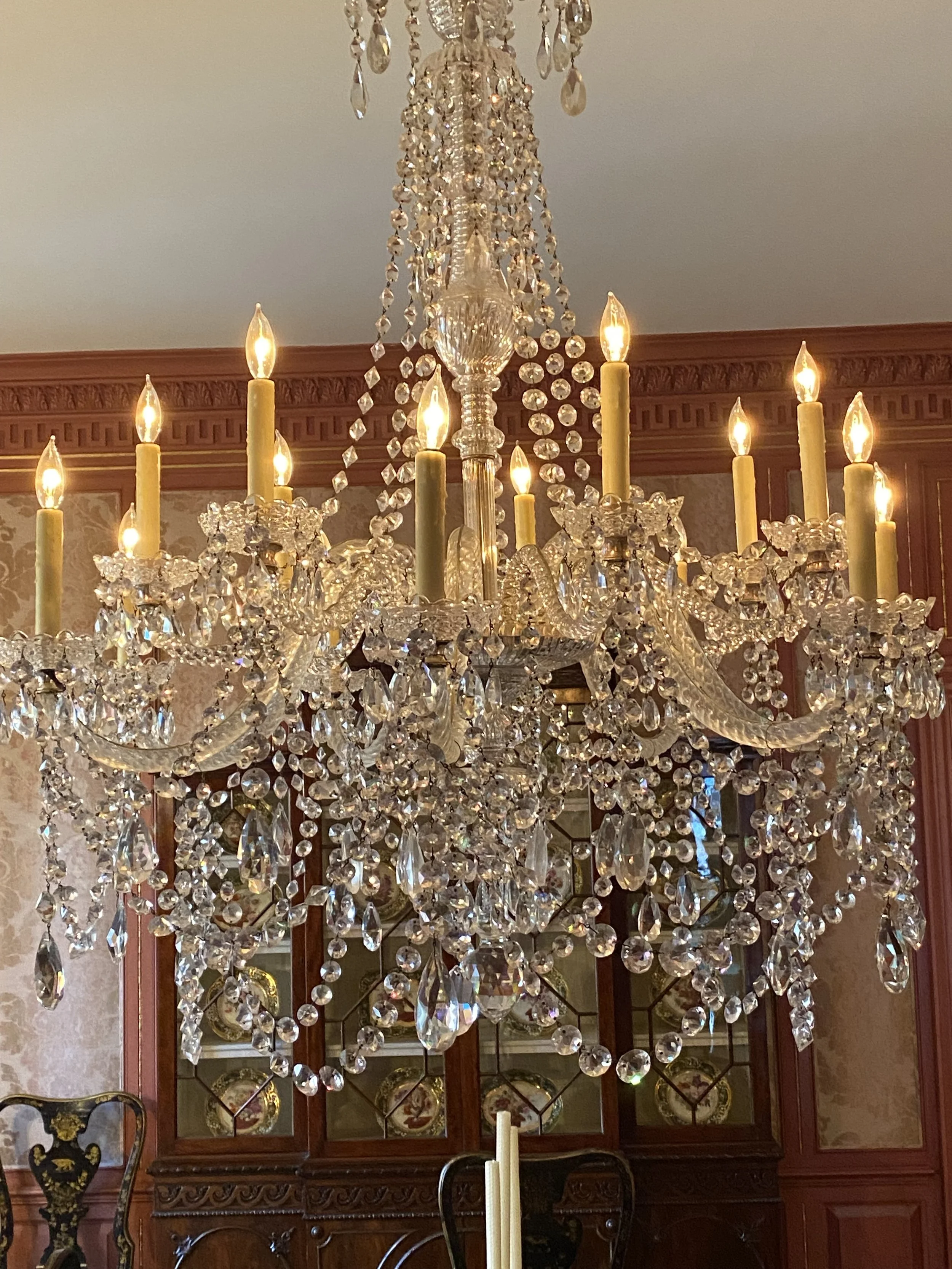 Large and Rare English Crystal 14 Light Chandelier, by PERRY, c. 1830 Provenance: Marvin Alexander Lighting, New York